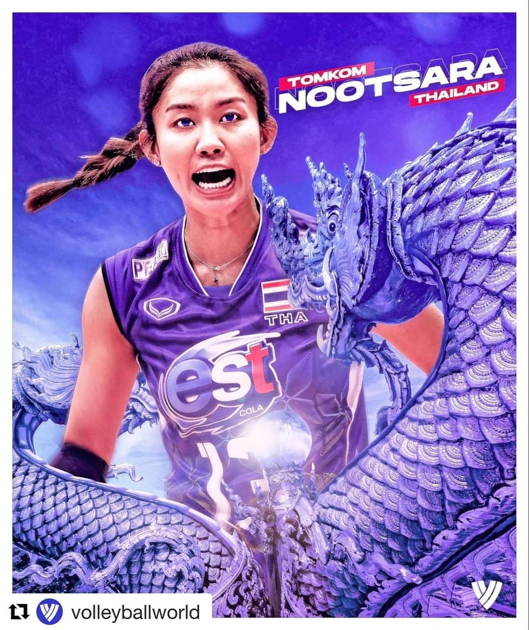 ヌットサラ・トムコムさんのインスタグラム写真 - (ヌットサラ・トムコムInstagram)「🇹🇭 🇹🇭 🇹🇭 #ROSTER100 PRESENTS: Nootsara Tomkom Pushing Her Skills To The Limit  From a tender age, The Thai setter has been pushing her skills’ boundaries to overcome obstacles and emerge victorious – like a song that has been set on repeat.  FULL STORY: LINK IN BIO 🇹🇭 @nootsara13」1月5日 14時26分 - nootsara13