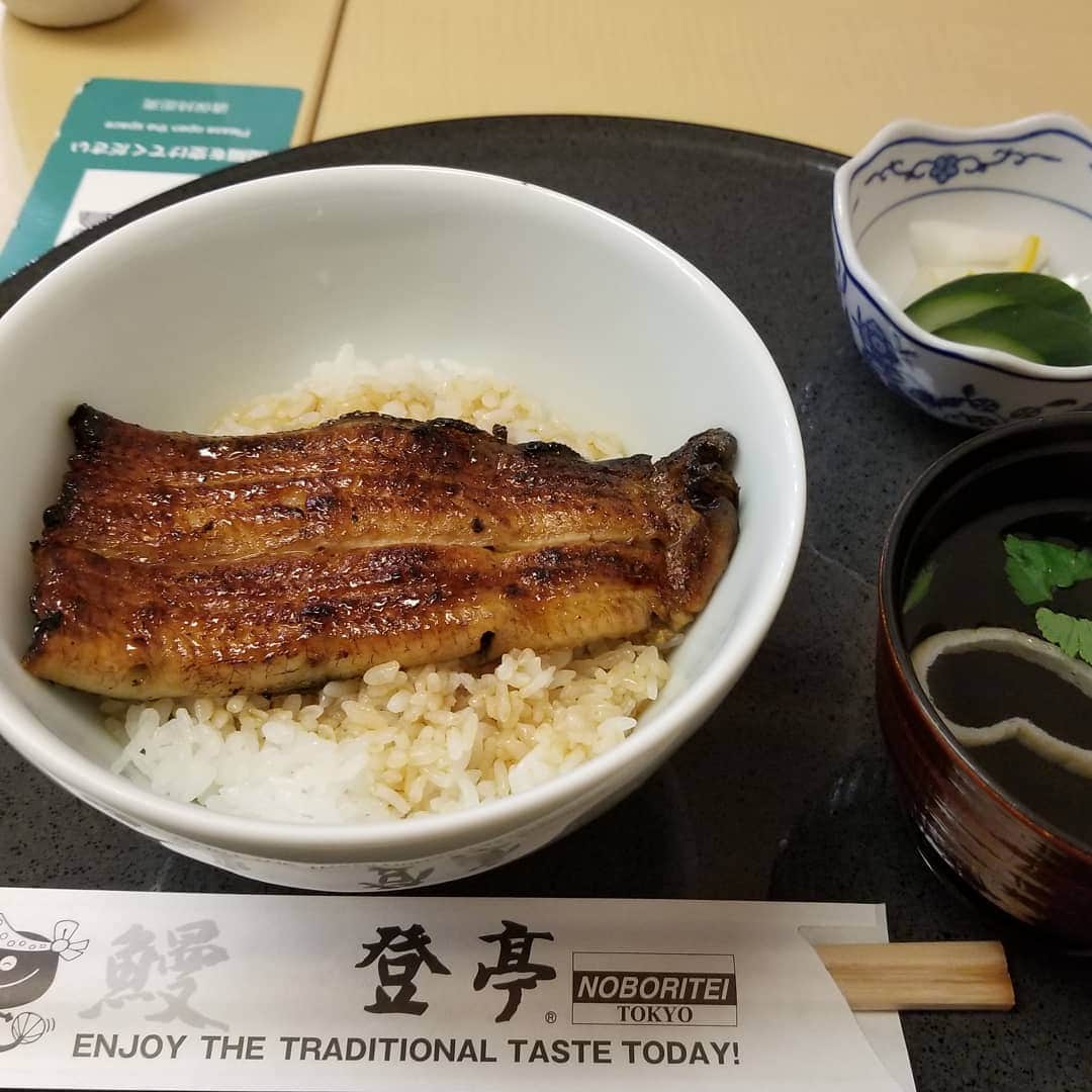 宇月田麻裕さんのインスタグラム写真 - (宇月田麻裕Instagram)「#登亭 　さんで #鰻 いまいち、食欲がないので、 #うな丼　ご飯半分 #山椒　珍しくかけたら　アレルギーだったみたいで、呼吸が苦しい😵💦 夜は、今日の #ラッキーフード　鶏を食べます。」1月5日 15時02分 - mahiro_utsukita