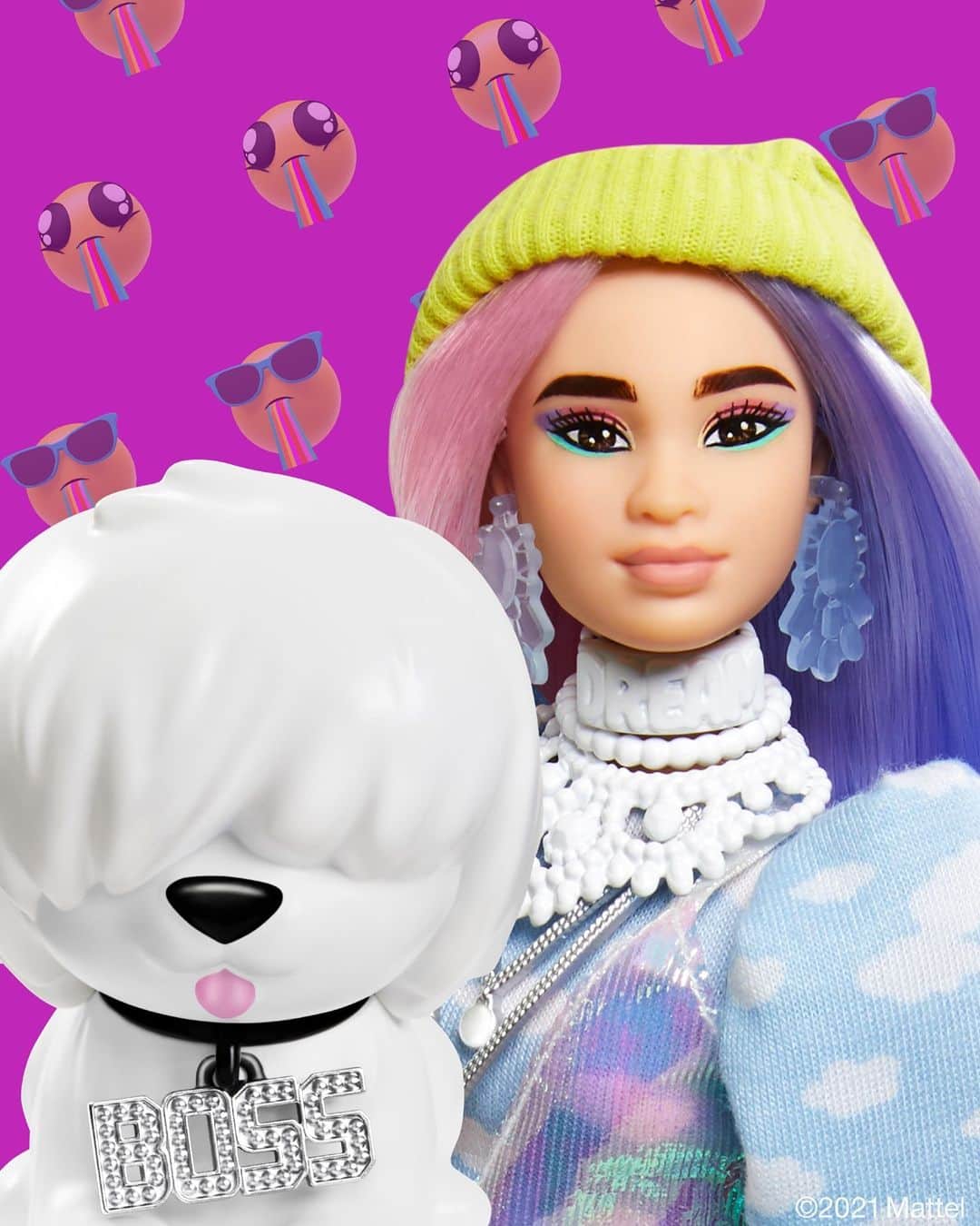バービーのインスタグラム：「Serving extra sass this #TongueOutTuesday. 🐶 #BarbieEXTRA」