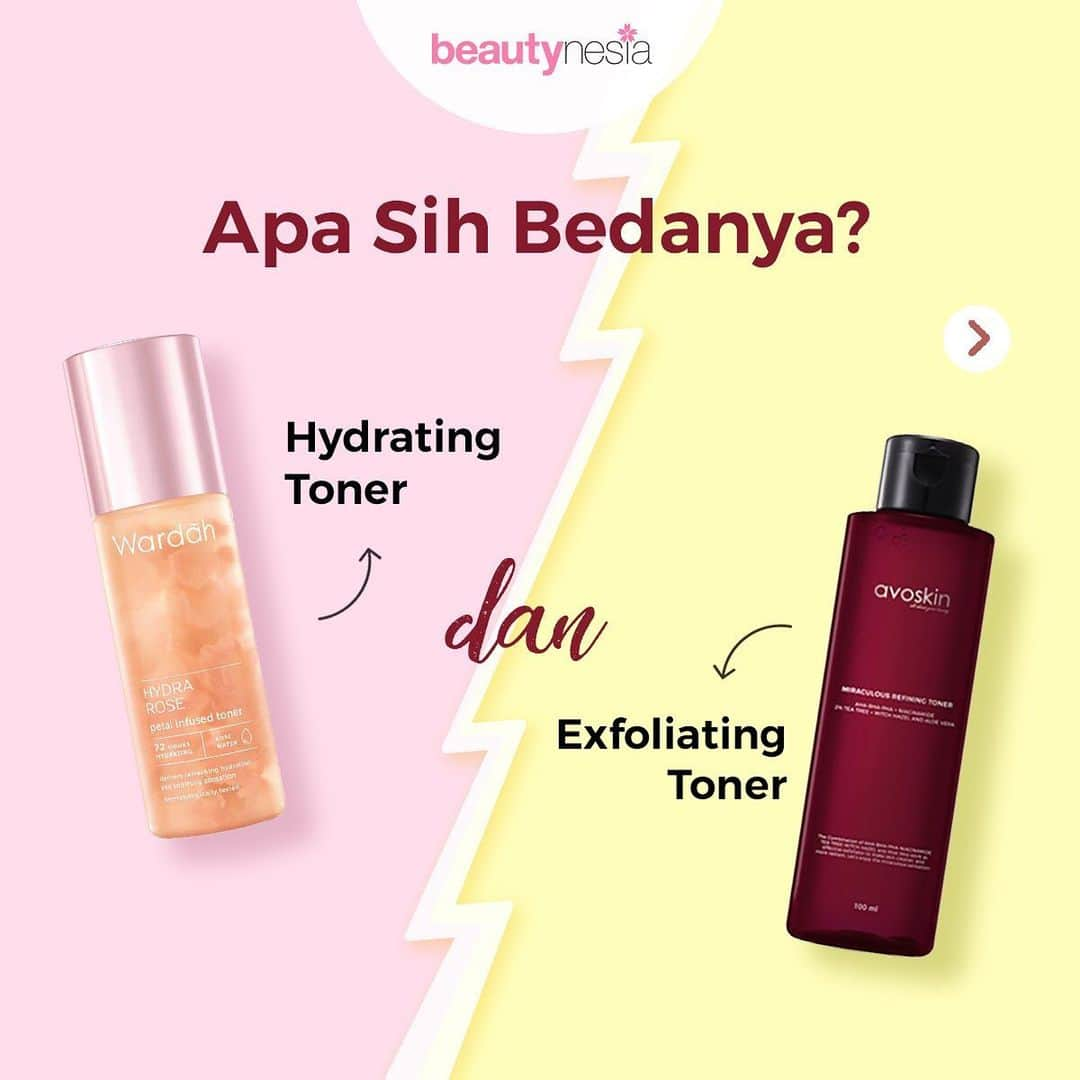 Beauty | Health | Fashionさんのインスタグラム写真 - (Beauty | Health | FashionInstagram)「Penggunaan skincare yang tepat dan sesuai dengan kebutuhan wajah akan membuat kulit lebih sehat. Setuju Beautynesian ? Salah satunya toner nih, produk perawatan wajah yang dapat membantu mengatasi masalah kulit. Toner memiliki 2 jenis yaitu hydrating toner dan exfoliating toner. Apa sih beda nya ? Simak perbedaan nya yuk. SLIDE KANAN!⁣ ⁣ Mana nih, toner yang sesuai dengan kebutuhan kulit kamu ?⁣ ⁣  #BeautynesiaID #Toner #exfoliatingtoner #hydratingtoner #skincare #urutanskincare」1月5日 17時18分 - beautynesia.id