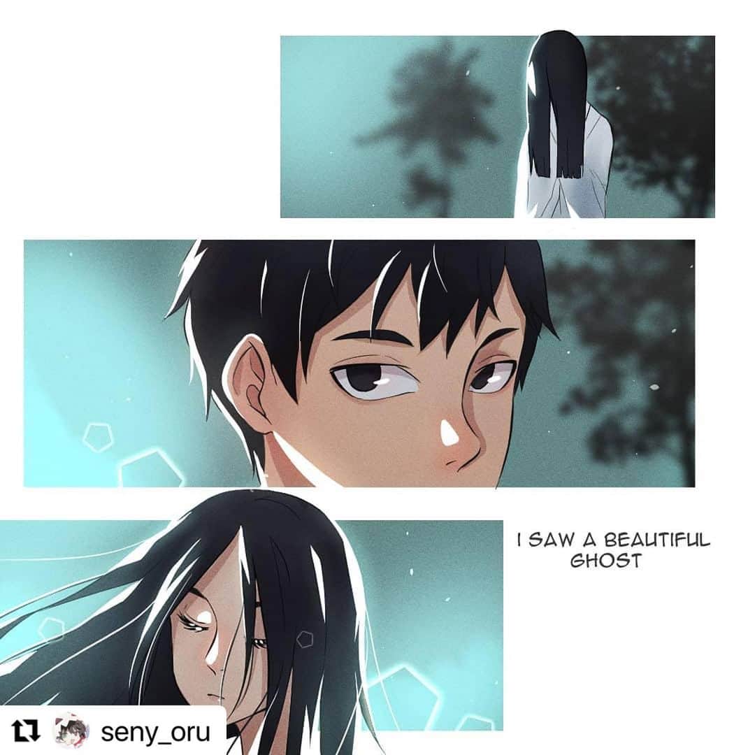 Koleksi Komik Malaysiaさんのインスタグラム写真 - (Koleksi Komik MalaysiaInstagram)「#Repost @seny_oru with @make_repost ・・・ "Have you ever experienced love at first sight? How did it turn out for you?" Btw, she is a ghost👻 . . Tags: #anime #illustration #art #drawing #ghost #animart #fanart #drawing #artistsoninstagram #artoftheday #clipstudiopaint #comic #shortcomic #comicstrip #characterart #characterillustration #aesthetic #drawings #dtyis #drawthisinyourstyle #japan #chte #kawai #cutegirl  #animeedit #otaku #drawingsketch #sketch #beautiful」1月5日 17時45分 - tokkmungg_exclusive