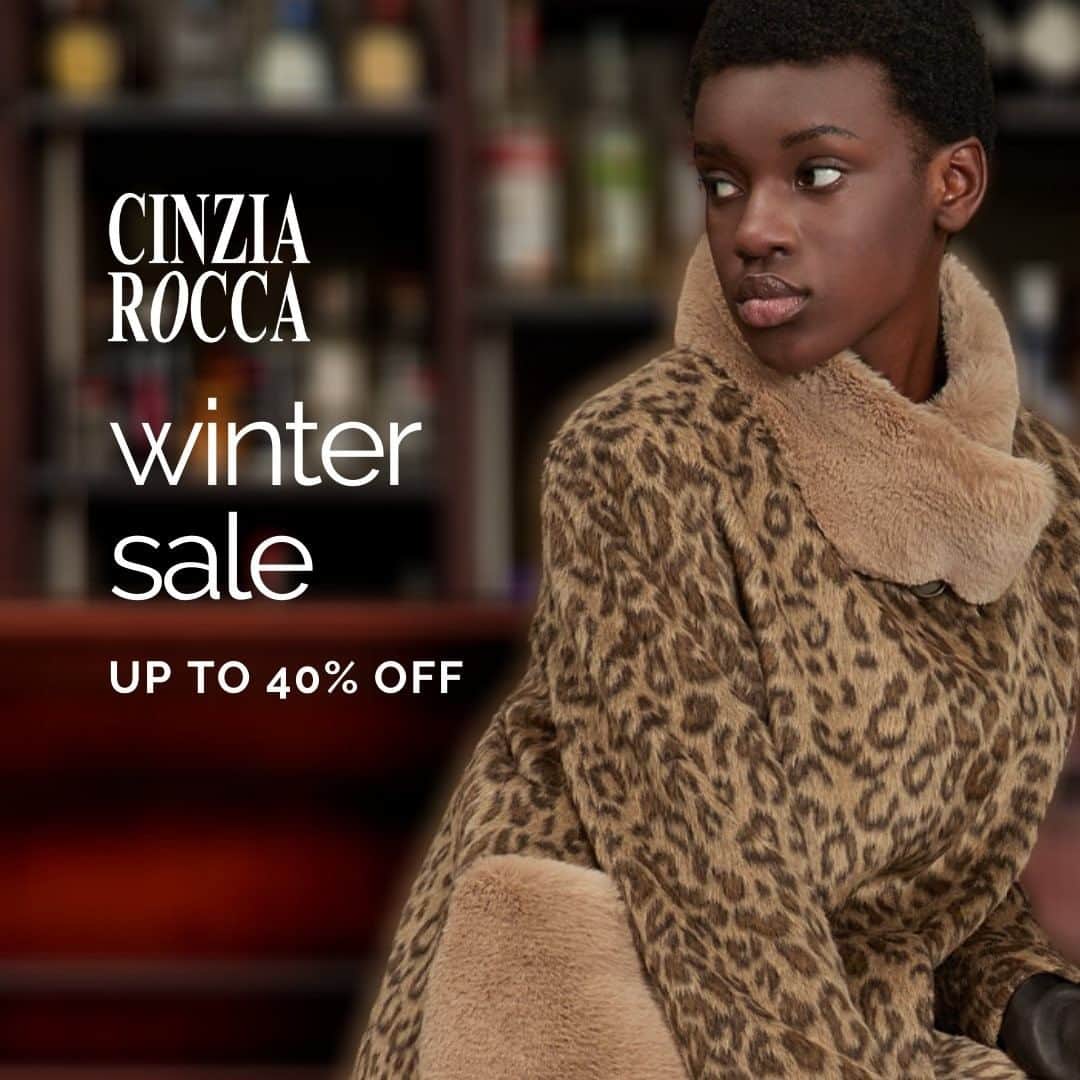 シンツィアロッカのインスタグラム：「#CinziaRocca #WinterSale  Shop the Fall/Winter 2020 Collection up to 40% off in our seasonal sale. Starts now online and in stores.  • Shop online: bit.ly/CR20wintersale • Find a store: bit.ly/CinziaRoccaStores  🇮🇹 #CinziaRocca #WinterSale  Acquista la Collezione Autunno/Inverno 2020 scontata fino al 40% per i nostri saldi di stagione. A partire da ora, online e nei negozi.  • Acquista online: bit.ly/CR20wintersale • Trova un negozio: bit.ly/CinziaRoccaStores」