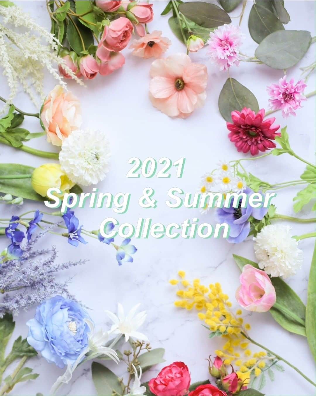 東京堂アーティフィシャルフラワーMAGIQのインスタグラム：「・ 【アーティフィシャルで季節を迎える】 ・ 『 2021 Spring ＆ Summer Collection 』 ・ FM5857-5 ラナンキュラスソネット FM2602-1.11　カミーユアスチルベ FM3983-10　スプレーデルフィニウム FM8800-2.4　サリューチューリップ FM634-101　アニーラナンキュラス FM2787-6　フロンティアローズ FM8380-42　ハートウォームローズ FM4119-6　リュクスラナンキュラス FM2288-16　ヤグルマソウ FM9915-16　ウィルガーベラ FM2429　プロヴァンスカモミール FM5311-5　カルムアネモネ FM7186　プリムミモザS FM967-16　パシュミナローズ FM8778　フランネルスプレー	 ・ 【You Tube TOKYODO公式チャンネル】 見て学べて役立つ、お花に関する動画満載❗️ 👇👇👇 https://m.youtube.com/channel/UCyD95_Gb0wQhvTRm9FDJnsQ ✳️【チャンネル登録】お願いします🙇‍♀️ Please subscribe to my channel ❗️ 请注册 ❗️ 채널 등록 고마워요 😁 ・ #MAGIQ #MAGIQのある暮らし #TOKYODO #東京堂 #アーティフィシャルフラワー #アーティフィシャル #アートフラワー #造花  #フェイクフラワー  #フェイクグリーン #花 #花のある暮らし #花のある生活 #花好きな人と繋がりたい #花を飾る #インテリア #インテリアフラワー  #フラワーデザイン #フラワーアレンジメント #フラワーアレンジ #アレンジメント #artificial #artificialflower #flowerofinstagram #flowersoninstagram #花藝 #꽃스타그램 #조화 #春 #Spring」