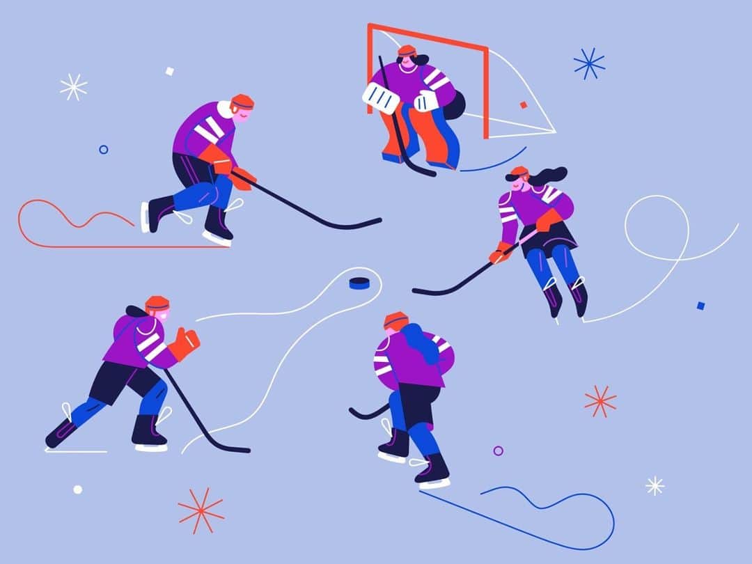 Dribbbleさんのインスタグラム写真 - (DribbbleInstagram)「Female hockey by Anya Derevyanko ⠀ ⠀ #dribbble #design #winter #illustration #illustrator #dribbblers」1月5日 19時02分 - dribbble