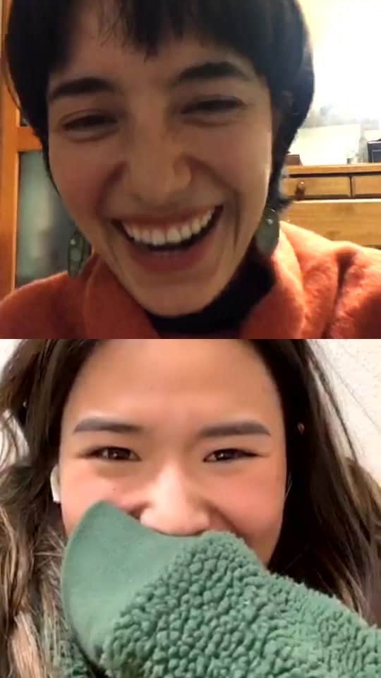のインスタグラム：「小中高大学で気候変動の話をしまくってるシイナと年明けおめでとう インスタライブだったよ🎍🌅⛩💕」
