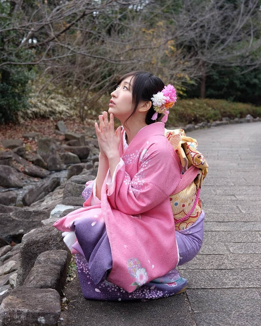 のインスタグラム：「新年明けたことですし、今年も晴れ着が着たいなぁ😌👘✨  #newyear #2021 #和装 #日本 #instagood #instaphoto #instafashion」