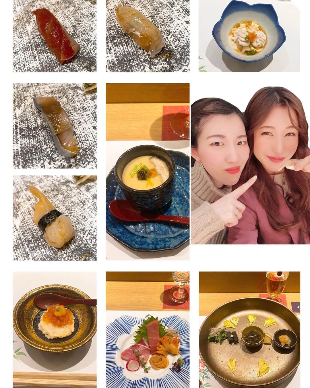 中村江莉香さんのインスタグラム写真 - (中村江莉香Instagram)「女子会‼︎年明け貸し切り寿司🥶🍣 #大門鮨 #新年会 🍣 大好きなおしゅし行ってきましたー！ 新年一発目にやっと逢えたのが‼︎ @m_s_miiiiii_ 😂⛩‼︎✨#いきなりマリッジ ADさんであり...妹です🥺💕 あの30日ずっと隣にいてくれた昌美。最後泣きながらお別れをしたのは言うまでもない。新潟での温泉は裸の付き合いで一緒にお風呂入って体流して...🤣♥️ 話がとまらんー！！！笑 全部面白過ぎた🤣🤣🤣㊗️ そんな彼女が今月お誕生日！そしてご結婚されて、、、😁🎍💝おめでとう㊗️ #大門寿司 ここのお店もずっと来たかった！ #プロジェクションマッピング を見ながらお寿司を食べられる？！ すごいっ！！！👀！！！ 大将も気兼ねなくお話をして下さり...楽しい会でした💝💝 女同士のまったりおしゅしも最高ね😁👍  #大門すし #お寿司 #寿司好き #お寿司屋さん #新年会 #新年 #あけおめ #ことよろ #あけましておめでとうございます🎍 #初外食 #初外食デビュー #2021年 ウーミーPR #いきまり #いきまりファミリー #いきマリ #いきマリ生活 #いきマリ会 #番組AD #妹ちゃん #おしゅし #お寿司会 #いきなりマリッジシーズン2 #いきなりマリッジ2 #結婚おめでとう #abematv #abema」1月5日 21時34分 - erica_nakamura