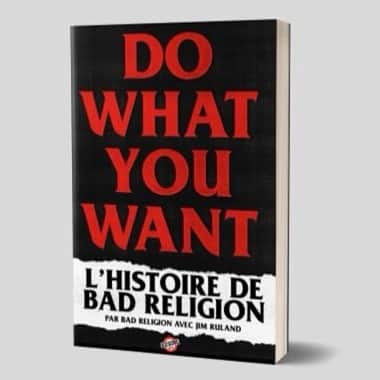 のインスタグラム：「While we were busy with the Decades events, our friends @kickingrecords in France were preparing to release a French translation of Do What You Want: The Story Of Bad Religion - Pre-order available now, link in story. 📕」