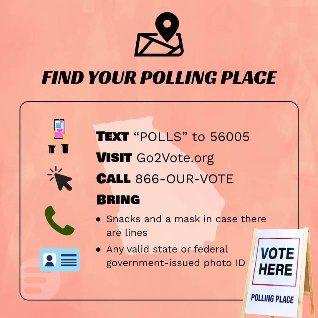 アイシャ・タイラーさんのインスタグラム写真 - (アイシャ・タイラーInstagram)「HEY GEORGIA - If you're heading to the polls today—swipe left for some tips! #EveryVoteCounts #GAVotes  Check out: go2vote.org/GA for more link in my stories」1月5日 22時27分 - aishatyler