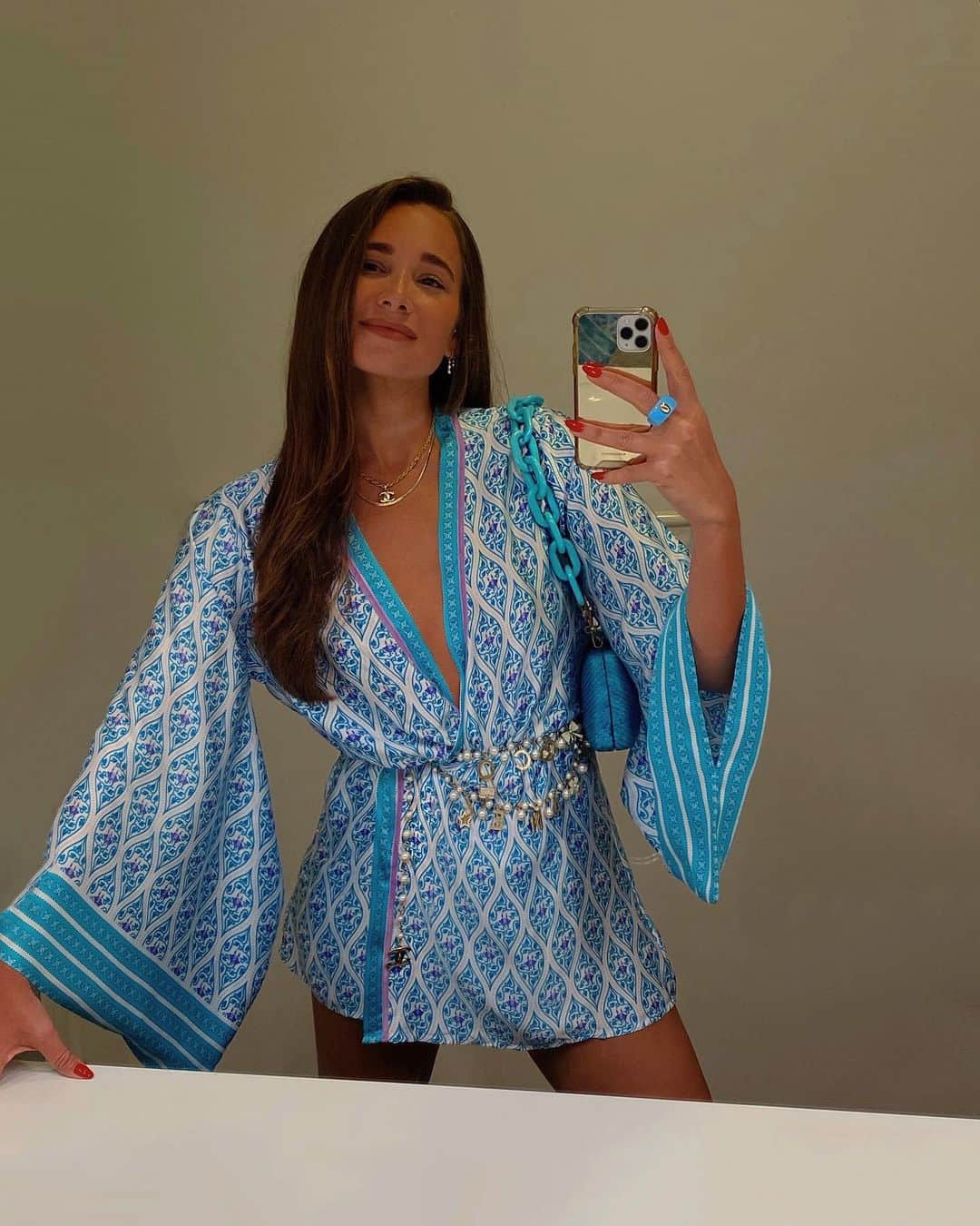 We Wore Whatのインスタグラム：「Trying to figure out how to make this much color work in NYC 💙」