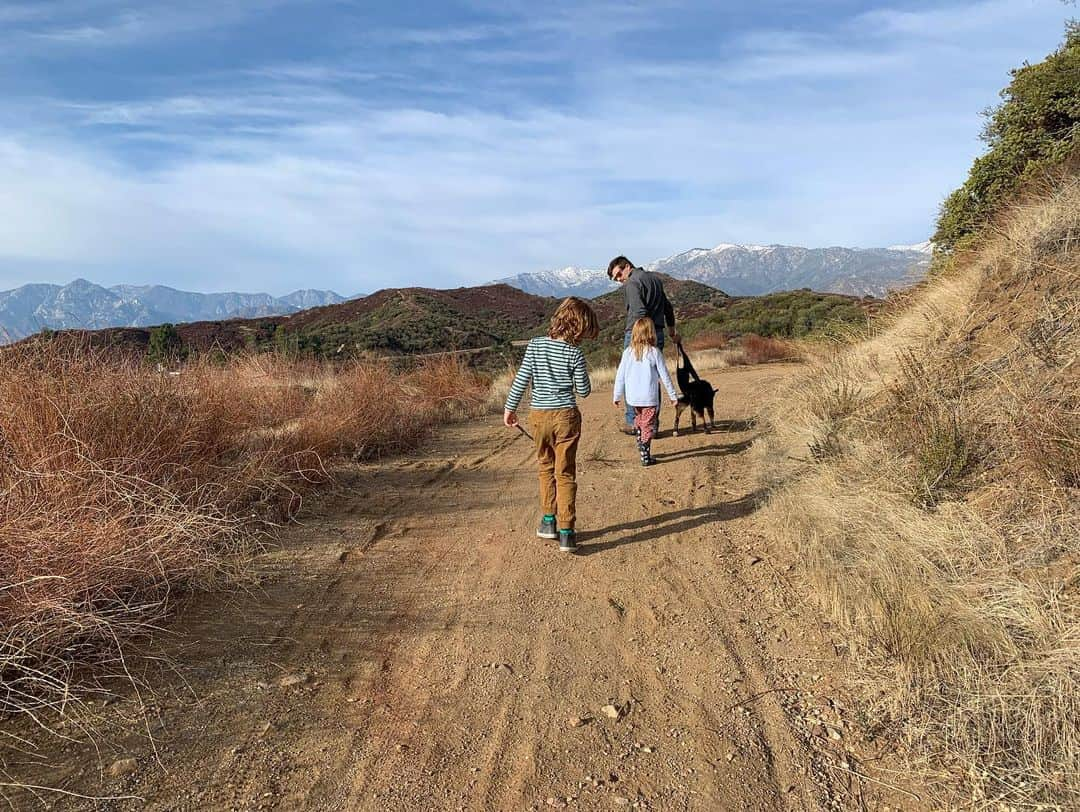 サラ・ドリューさんのインスタグラム写真 - (サラ・ドリューInstagram)「A drive to the mountains for some much needed mental health. ❤️❤️❤️ (Our Lucy pup is 15 and this summer her hips have really been struggling, so she needs booties to walk around and grip the floor and sometimes needs some support in her back legs while walking. She was so happy on this little adventure walk. )」1月5日 23時35分 - thesarahdrew