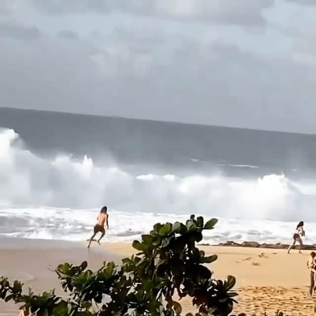 WildLifeのインスタグラム：「Australian surfer Mikey Wright charges into dangerous Hawaiian surf to rescue struggling swimmer 🌊🙏 Video by @mikeywright69」