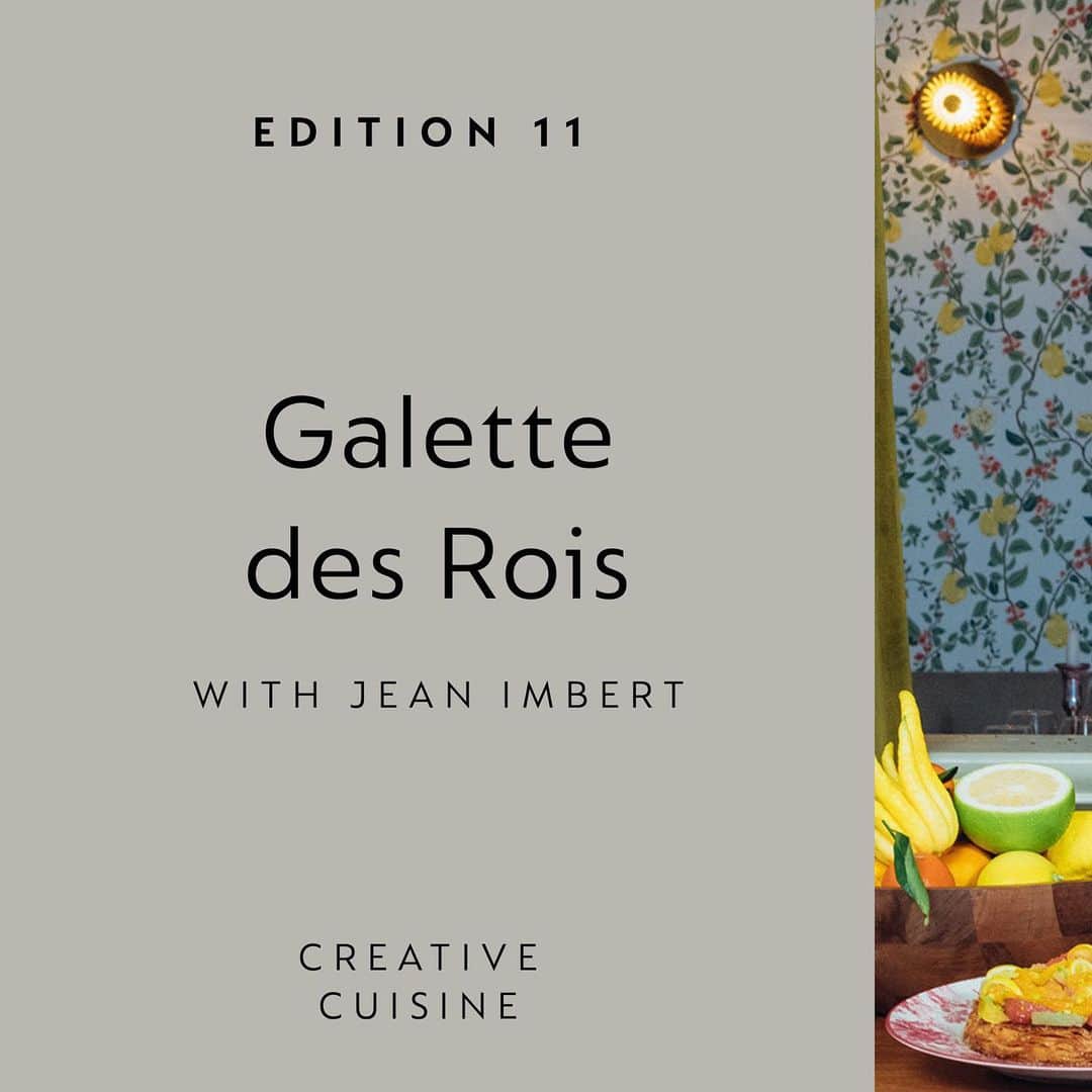 Nespressoのインスタグラム：「#NespressoEditions - Edition 11 is continuing the festivities with Chef @jeanimbert in the kitchen again!  This Wednesday January 6th at 12pm EST / 6pm CET Jean Imbert will show us 3 different ways to personalize the Galette des Rois: topped with citrus, filled with praliné and caramel with salted butter, or sliced in « mille feuilles » topped by coffee whipped cream.  Grab your Galette des Rois, your ingredients and your cup of coffee and get ready to discover who will be crowned for the day 👑   👉🏻Swipe to see what ingredients you’ll need to spruce up this special cake!  #Nespresso #NespressoMoments」