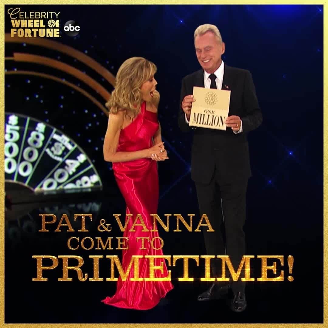 アメリカン・ブロードキャスティング・カンパニーのインスタグラム：「Celebrities join Pat & Vanna on PRIMETIME for #CelebrityWheelOfFortune! 🤩 Don't miss the premiere Thursday at 8|7c on ABC!」