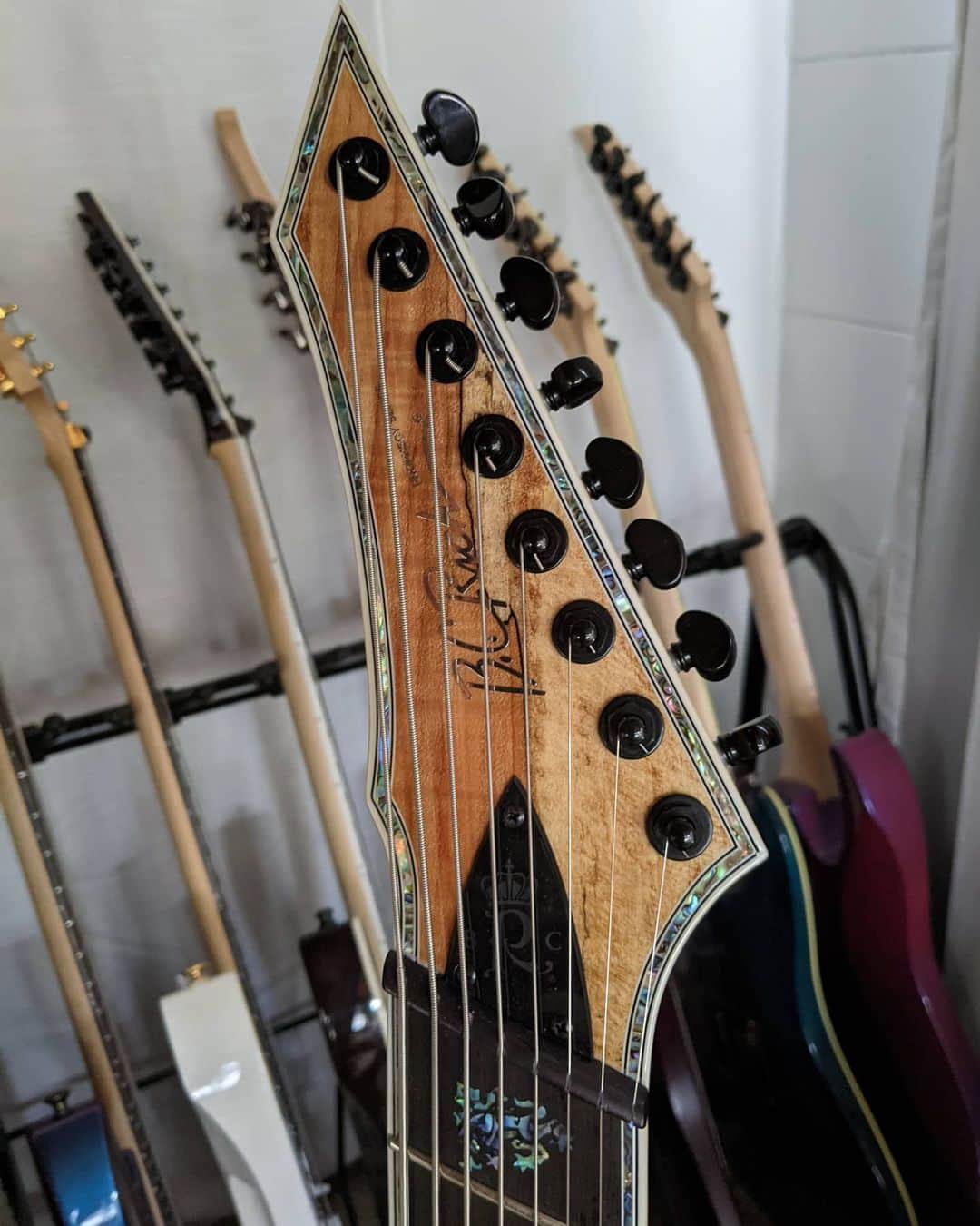 ハーマン・リさんのインスタグラム写真 - (ハーマン・リInstagram)「This is one of the 8 string guitars in my collection. A @bcrichguitars #shredzilla 8. What do you think of it? I love how it has 26 frets, neck through and a super thin neck. #dragonforce #hermanli #guitarcollection #guitarcollector #vintageguitar #guitars #electricguitar #guitarsofinstagram #8stringguitar #8string #shredguitarist #djent #multiscaleguitar #bcrichguitars #bcrich」1月6日 3時01分 - hermanli