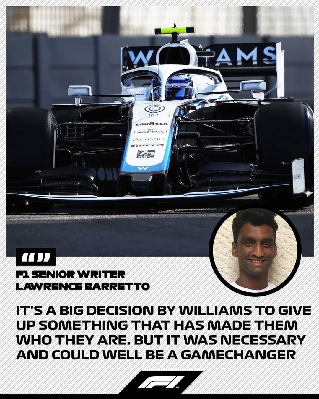 F1さんのインスタグラム写真 - (F1Instagram)「Williams' have decided to take more parts from Mercedes from 2022, and give up some of their independence. It's a significant shift in strategy for the British team which they hope will help revitalise their fortunes on track.  To read more about this story and more analysis from Lawrence Barretto head to F1.com   #F1 #Formula1 @williamsracing」1月6日 3時23分 - f1