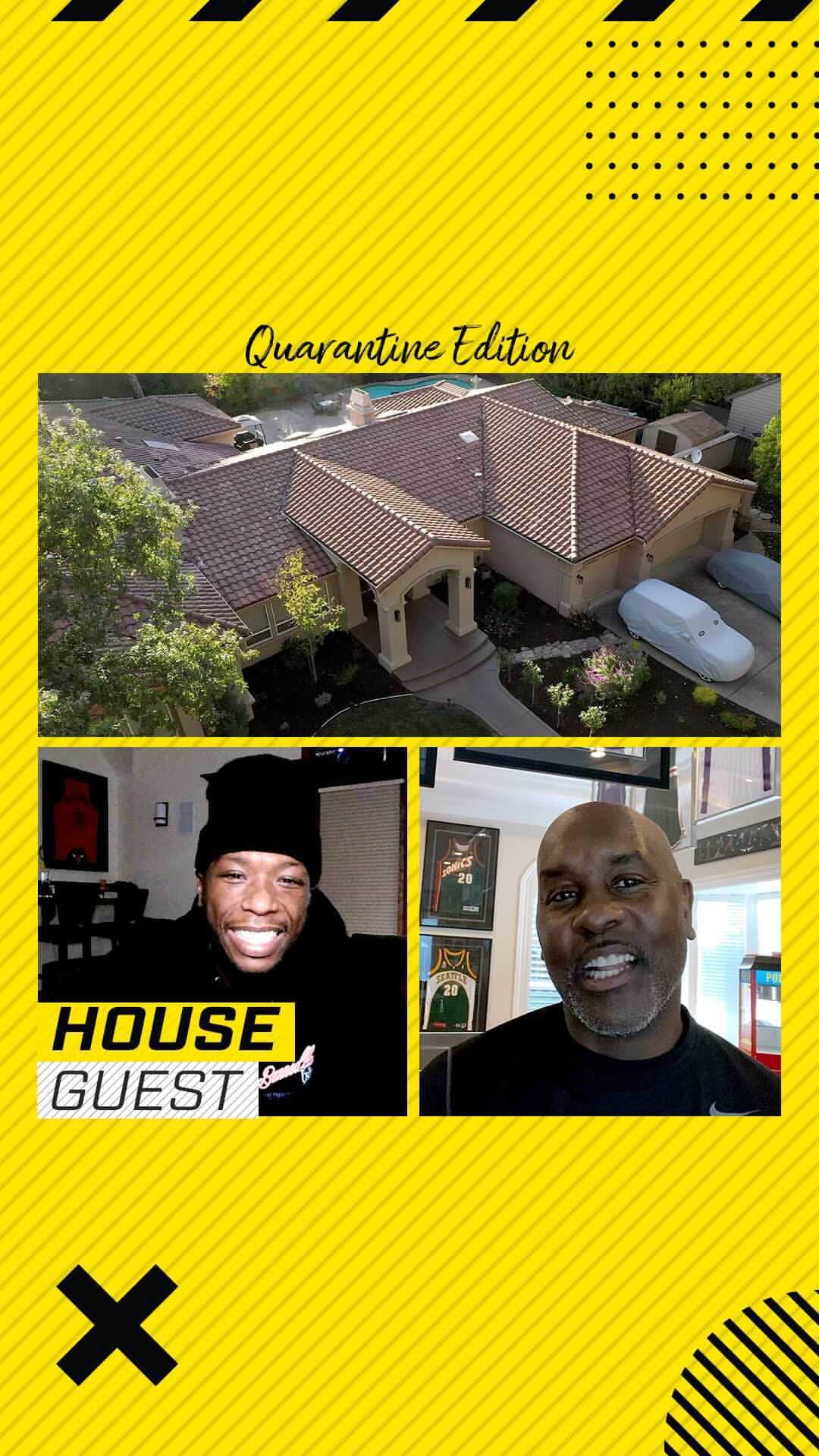 ネイト・ロビンソンのインスタグラム：「My OG @gary.payton.20 pulled up to bless Houseguest with a classic. Y’all gotta check this out, one of the funniest episodes to date! Appreciate you OG! @playerstribune #holdat」