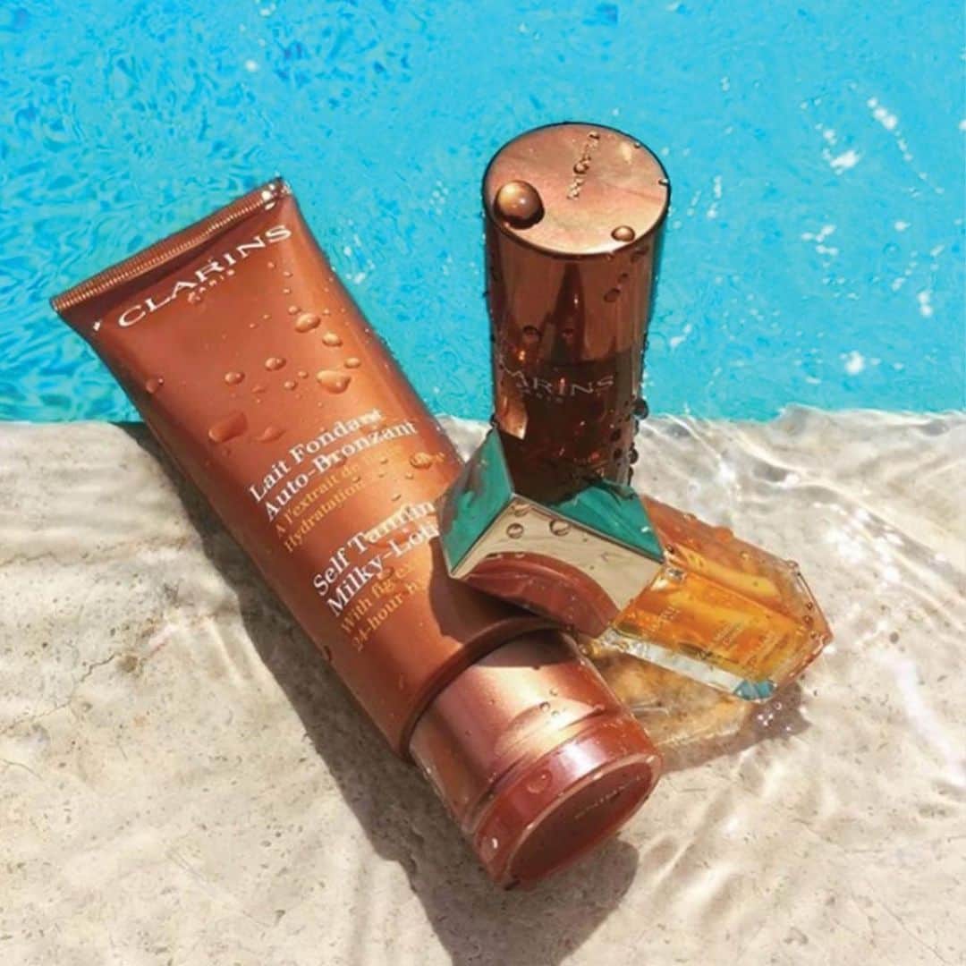 Clarins Australiaさんのインスタグラム写真 - (Clarins AustraliaInstagram)「The perfect summer trio is here to give your face, body and lips the perfect natural glow without the burn!⁣  ☀️Face: Add 1,2 or 3 drops of our Radiance-Plus Golden Glow Booster to your day or night cream for a seamless & natural tan⁣  ☀️Body: Apply all over the body for a tan that leaves skin satiny soft⁣  ☀️Lips: Plump your lips with our Lip Comfort Oil in 01 Honey and keep lips glowing and hydrated all day long⁣ ⁣ Regram: @clarinsaus⁣ ⁣ #ClarinsAus #ClarinsSkincare #Selftanning #Selftanner #selftan」1月6日 7時00分 - clarinsanz