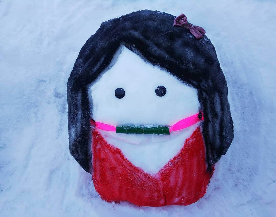 みながわゆみさんのインスタグラム写真 - (みながわゆみInstagram)「#雪 #ゆき #雪で #かわいい #癒される #鬼滅 #鬼滅の刃」1月6日 13時24分 - nama.09.19
