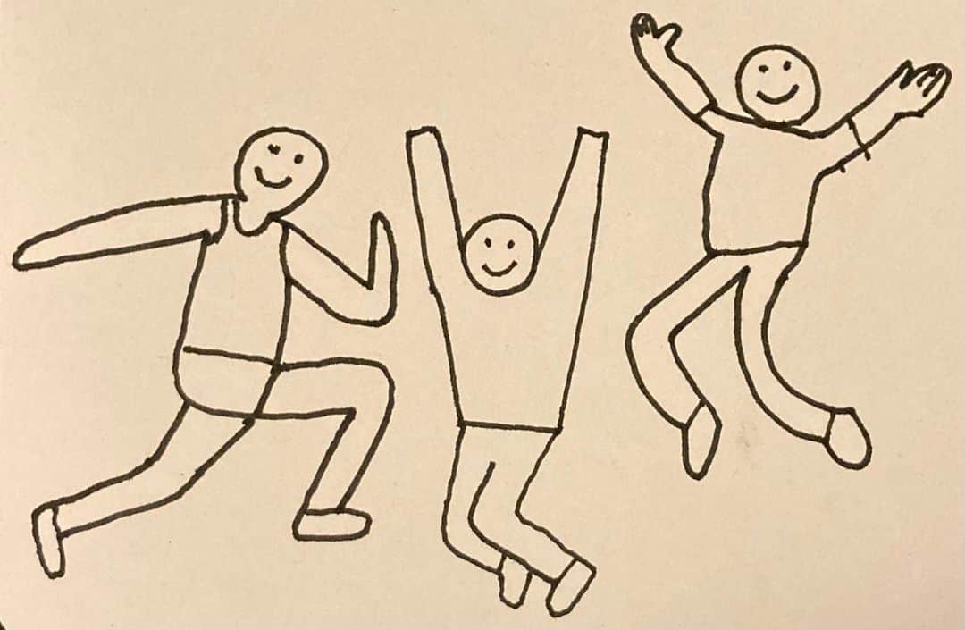 Jason G. Sturgillのインスタグラム：「Drawing people jumping on Google image search.」
