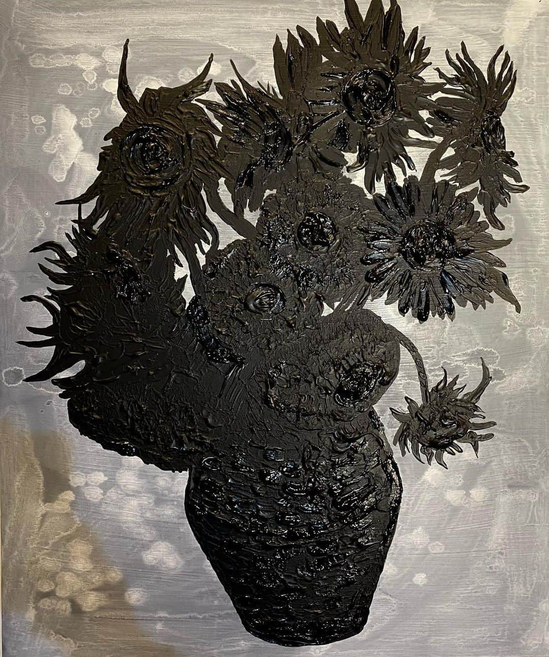 Hiro Sugiyama enlightenmentさんのインスタグラム写真 - (Hiro Sugiyama enlightenmentInstagram)「Black Gogh 2021  acrylic on canvas,727x606mm #gogh #art #black」1月6日 21時10分 - hiro_sugiyama_enlightenment