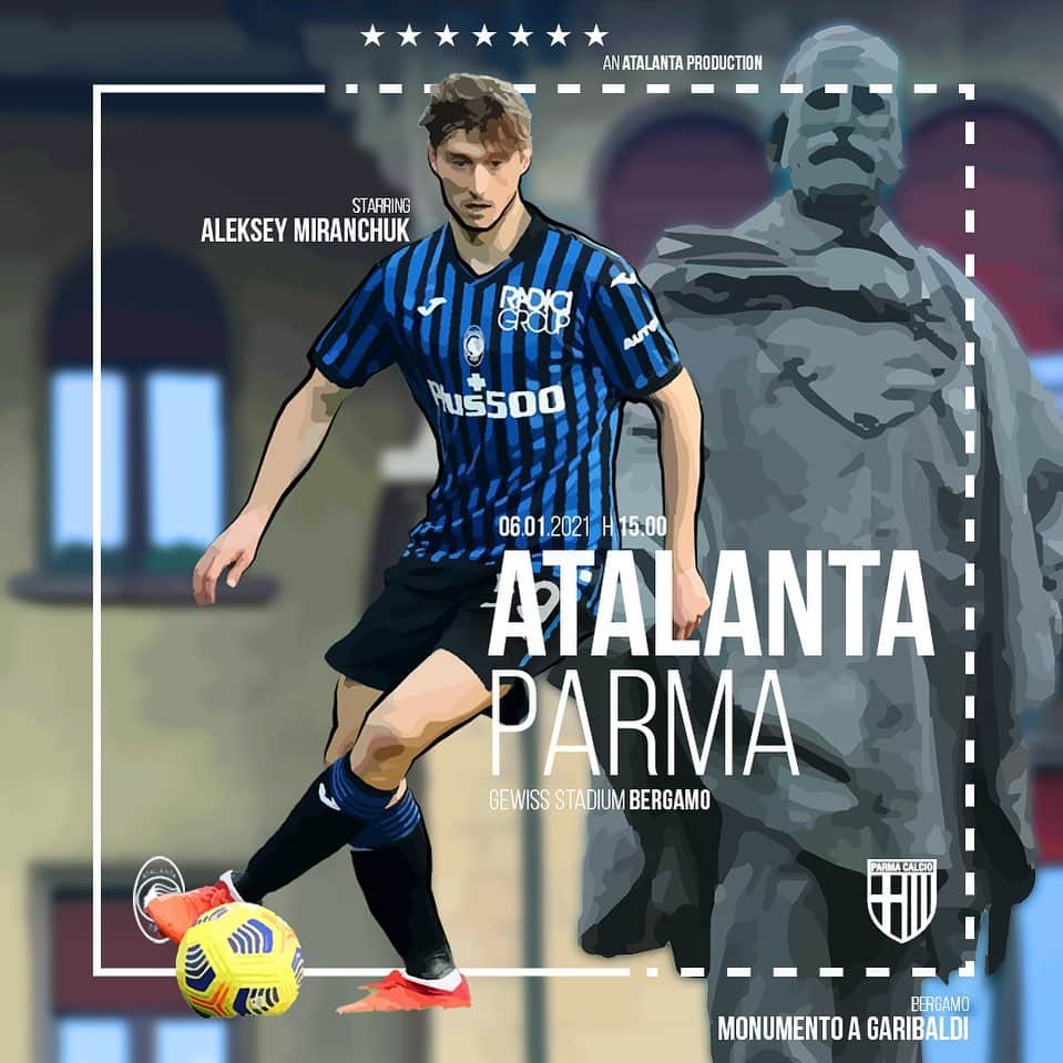 アタランタBCさんのインスタグラム写真 - (アタランタBCInstagram)「⚫️ ＭＡＴＣＨＤＡＹ 🔵 Avanti ragazzi! 👊🔥 Let’s keep going! ⠀ 🎨 @ddaveart #AtalantaParma #GoAtalantaGo ⚫️🔵 #Atalanta #BergAMO #ForzaAtalanta #matchday」1月6日 17時29分 - atalantabc