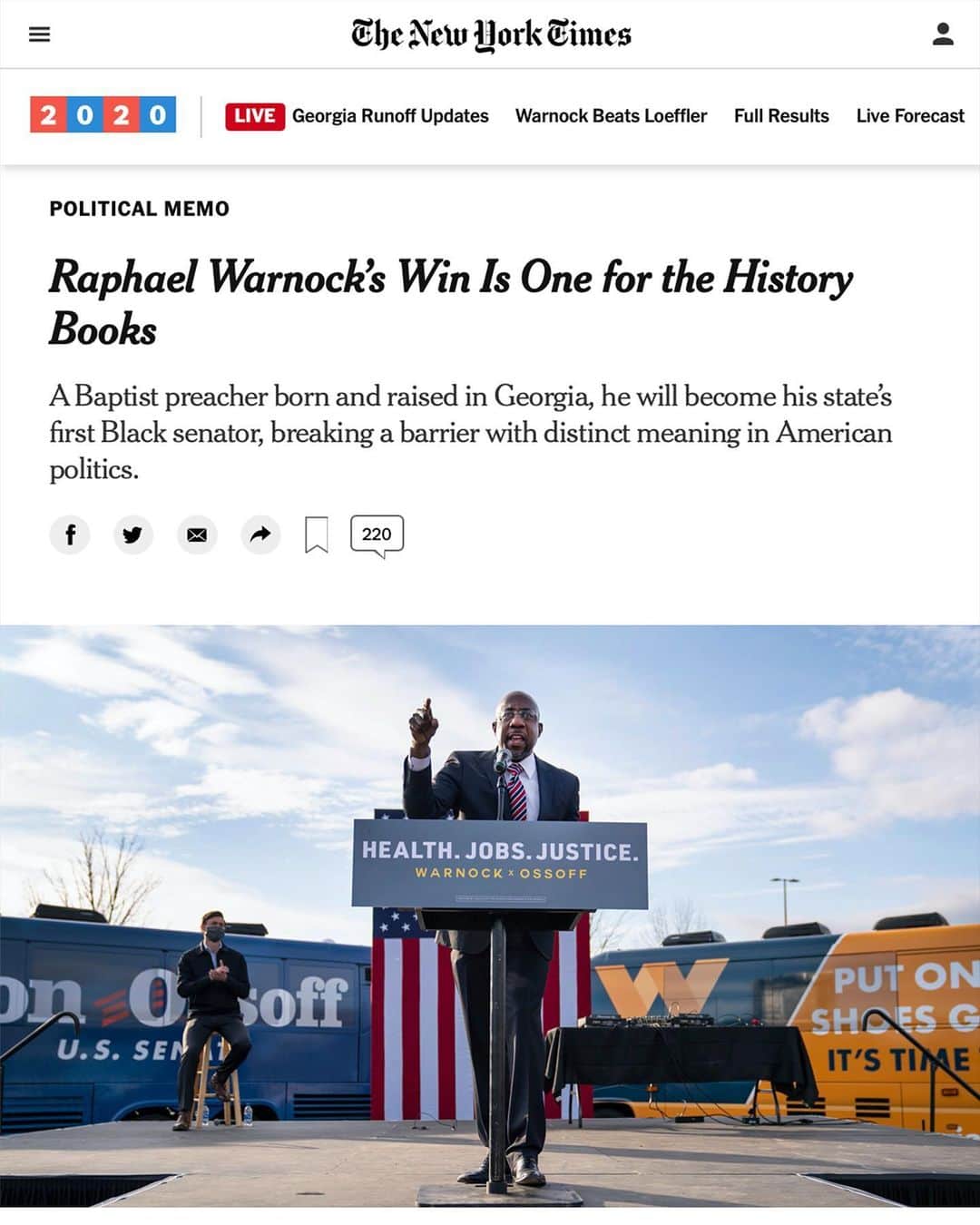 コモンのインスタグラム：「We did it! Shout out to courageous Black women like Stacey Abrams and inspiring orgs around the country like @VoteBlackPAC for their work to flip Georgia Blue. It is thanks to their tireless efforts to empower and mobilize communities that Georgia was able to make history yesterday and elect Reverend Warnock to the Senate! Congrats to everyone who put in work. Now we must hold these elected officials accountable.」