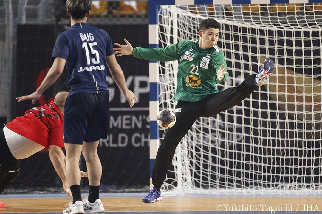 坂井幹のインスタグラム：「. . test match vs EGYPT🇪🇬 . #handball #japan #egypt  #worldchampionship  #pharaoh」