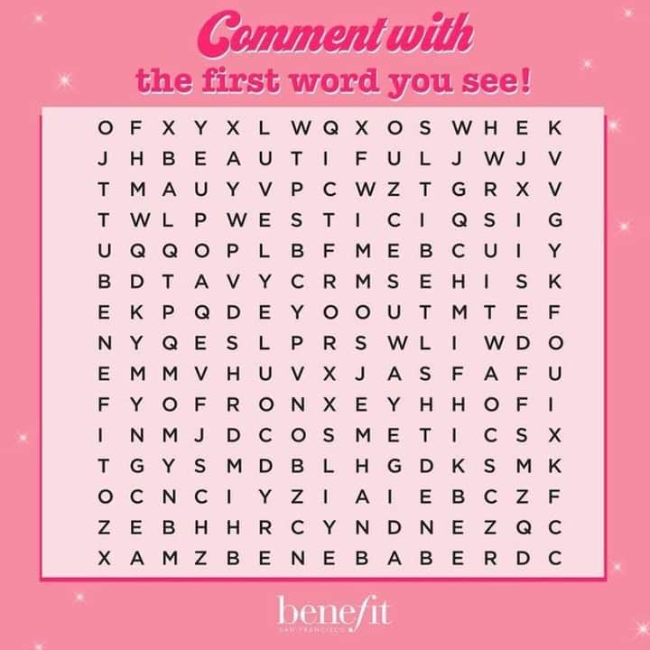 Benefit Cosmetics UKさんのインスタグラム写真 - (Benefit Cosmetics UKInstagram)「Ready for a little game? 🥳 Comment with the first word you see! 👇」1月6日 21時28分 - benefitcosmeticsuk