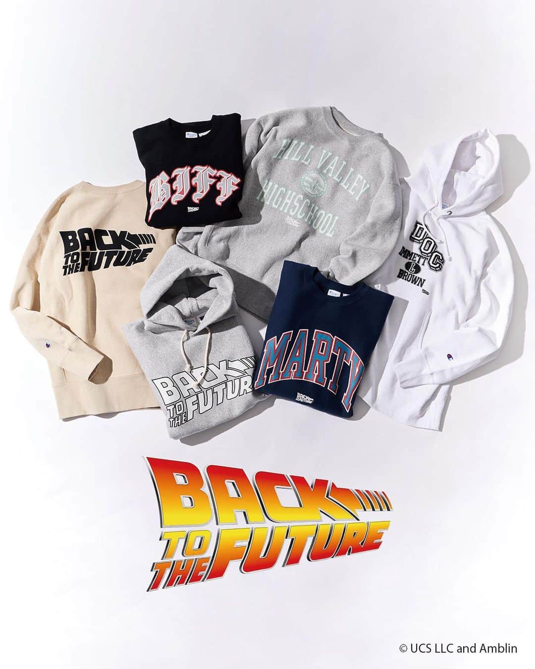 JOURNAL STANDARD relumeさんのインスタグラム写真 - (JOURNAL STANDARD relumeInstagram)「【Champion × BACK TO THE FUTURE × JOURNAL STANDARD relume】﻿ ﻿ 三者コラボによるこれまでにないオフィシャルグッズがリリース！﻿ ﻿ SF映画の金字塔『 #バック・トゥ・ザ・フューチャー 』。﻿ ﻿ 1985年の第一作公開から35周年を迎える現在に至るまで世代を超え、老若男女に愛される本作品。﻿ ﻿ この度、Champion、JOURNAL STANDARD relumeとの3者コラボレーションにより、夢のオフィシャルグッズが完成。﻿ ﻿ グラフィックデザインは、wtaps、DESCENDANT、flagstuffなどのグラフィックを手掛けているMasasculp氏 @masasculp  によるもの。﻿ ﻿ Championだからこそ、という意味合いを籠めて、カレッジロゴをイメージソースに、ボディはChampionの代名詞リバースウィーブをセレクト！﻿ ﻿ カラーリングやフォントには、そのキャラクターらしさを各所にちりばめています。﻿ ﻿ またファンは気恥ずかしさなく、ファンでなくても気軽にファッションアイテムとしてオフィシャルグッズを身にまとうことができる。﻿ ﻿ 店頭、オンライン共に1/9（土）発売開始！﻿ ※オンラインストアでは1/9（土）昼12:00より発売開始 ﻿ ﻿ ﻿ #BTTF #BTTF35周年記念﻿ ﻿ #backtothefuture﻿ #martymcfly﻿ #champion﻿ #journalstandardrelume﻿ #specialcollaboration﻿ #relume﻿ #レリューム」1月6日 21時38分 - js_relume