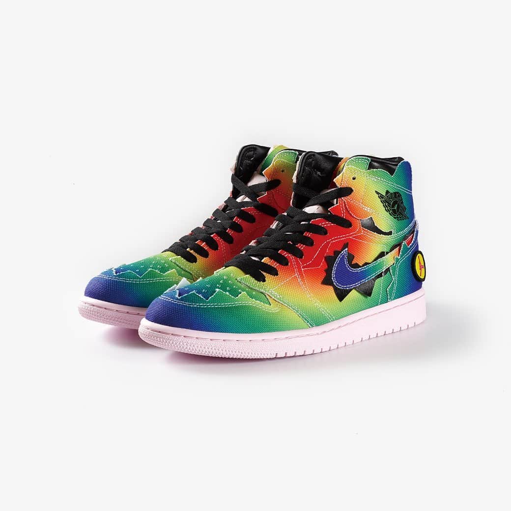 KICKS LAB. [ Tokyo/Japan ]のインスタグラム：「NIKE l "AIR JORDAN 1 RETRO HIGH OG J.BALVIN" Multi Color/Black/Pink Foam l Available in Store and Online Store.  #KICKSLAB #キックスラボ」