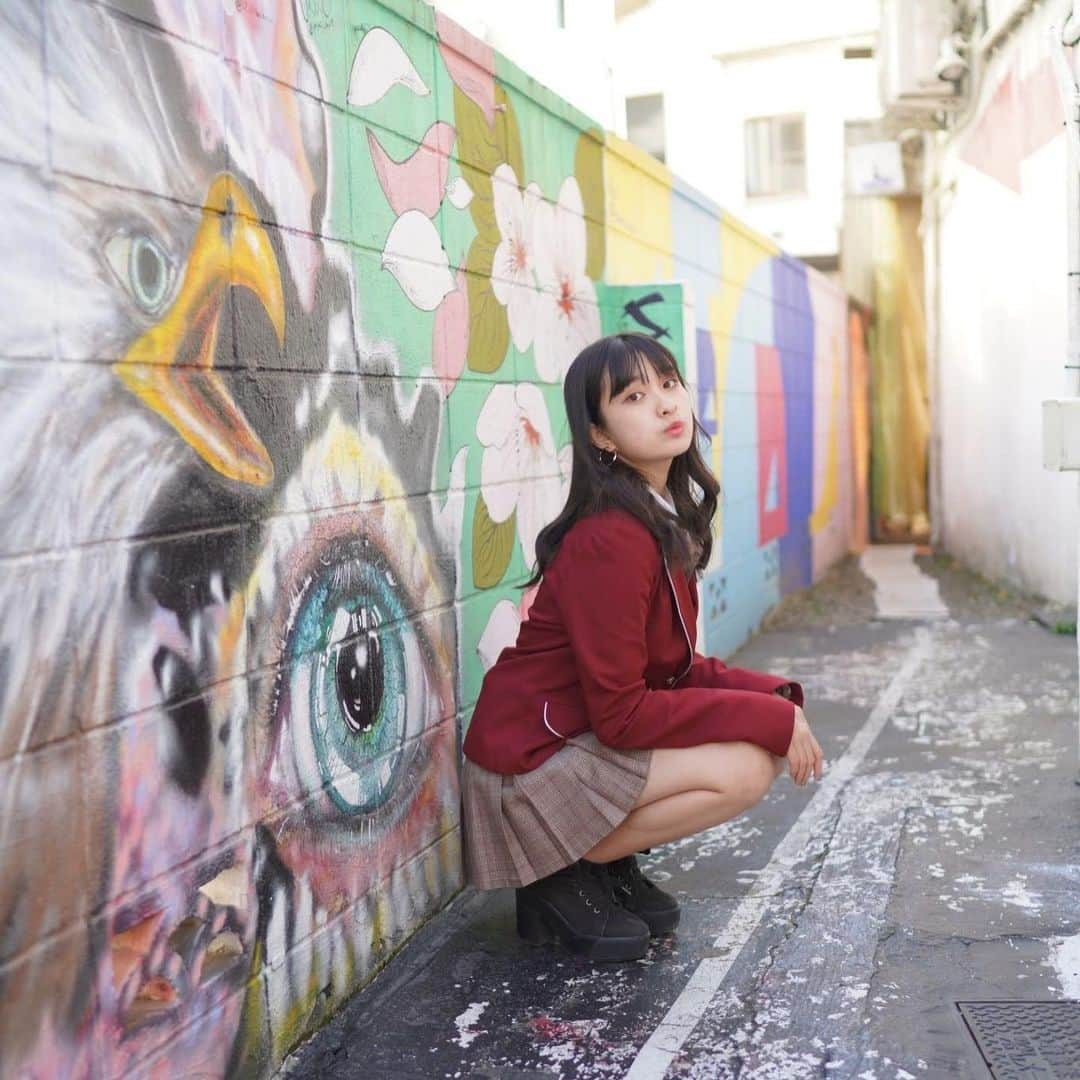 星野愛美さんのインスタグラム写真 - (星野愛美Instagram)「初の韓国制服 ✌🏻♥️ ・ ・ 韓国の制服は可愛いですねぇ…ෆ #シブサン #ピンククラス #中3 #韓国制服 #choa #韓国制服レンタル #choa_japan」1月6日 22時00分 - aimi._.nn08