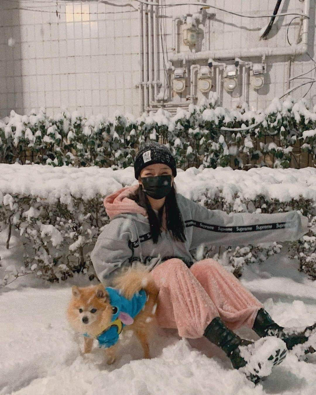 カン・ギョンミンさんのインスタグラム写真 - (カン・ギョンミンInstagram)「❄️☃️ 새하얀 세상 ☃️❄️ 너무 대박이야아아아 ......... 🤍 구의 우편집중국 앞 쓱싹 맡았음돠 🙋🏻‍♀️」1月6日 23時19分 - kkmmmkk