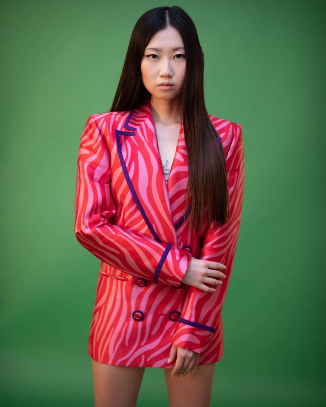 サラバターリアのインスタグラム：「...ZEBRA JACKET DRESS  Ph @dino.zoor」