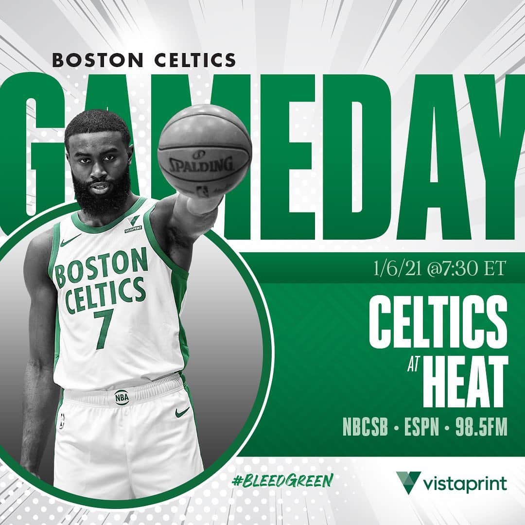 ボストン・セルティックスさんのインスタグラム写真 - (ボストン・セルティックスInstagram)「TONIGHT ☘️ Celtics at @miamiheat, 7:30 p.m. on @nbcsboston, @espn and @985thesportshub #BleedGreen #BOSvsMIA #LetsGoCeltics」1月6日 23時39分 - celtics