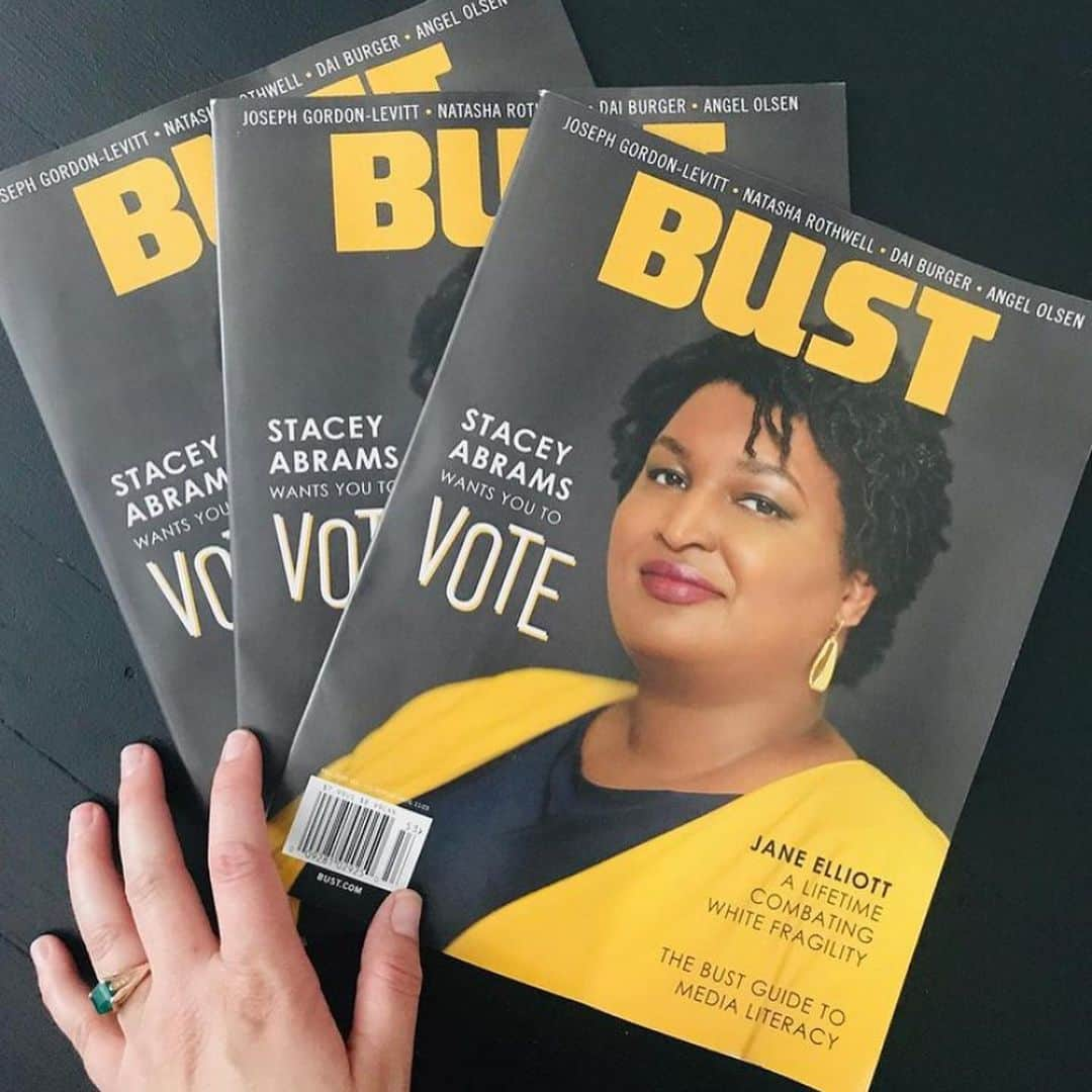 アンバー・タンブリンさんのインスタグラム写真 - (アンバー・タンブリンInstagram)「Today is a good day to re-up this Bust Magazine cover interview I did of the singular, spectacular Stacey Abrams. As it turns out, the answer to this question is a resounding: Yes.   “The morning after 2020’s Super Tuesday election, I found myself waking up in a Florida hotel room, hung over with a half-eaten bag of Doritos by the bedside and a Le Tigre song still on repeat in my headphones. I checked my phone to discover in horror that I had texted Stacey Abrams in the middle of the night in a state of inebriated despair over the election results and where our country seemed to be headed. That afternoon, as my friend Phil and I boarded a flight back to New York, my phone rang. It was Ms. Abrams. I told her we were about to take off, and she quickly said: “Listen to me, before we hang up, I just want to say that everything is going to be OK. You’ll see. Things are changing. Trust me.” ...”  (Link in bio to read the full interview.)」1月7日 0時12分 - amberrosetamblyn