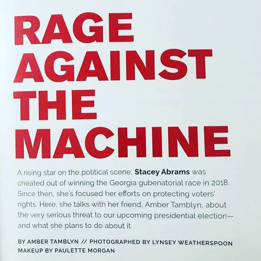 アンバー・タンブリンさんのインスタグラム写真 - (アンバー・タンブリンInstagram)「Today is a good day to re-up this Bust Magazine cover interview I did of the singular, spectacular Stacey Abrams. As it turns out, the answer to this question is a resounding: Yes.   “The morning after 2020’s Super Tuesday election, I found myself waking up in a Florida hotel room, hung over with a half-eaten bag of Doritos by the bedside and a Le Tigre song still on repeat in my headphones. I checked my phone to discover in horror that I had texted Stacey Abrams in the middle of the night in a state of inebriated despair over the election results and where our country seemed to be headed. That afternoon, as my friend Phil and I boarded a flight back to New York, my phone rang. It was Ms. Abrams. I told her we were about to take off, and she quickly said: “Listen to me, before we hang up, I just want to say that everything is going to be OK. You’ll see. Things are changing. Trust me.” ...”  (Link in bio to read the full interview.)」1月7日 0時12分 - amberrosetamblyn