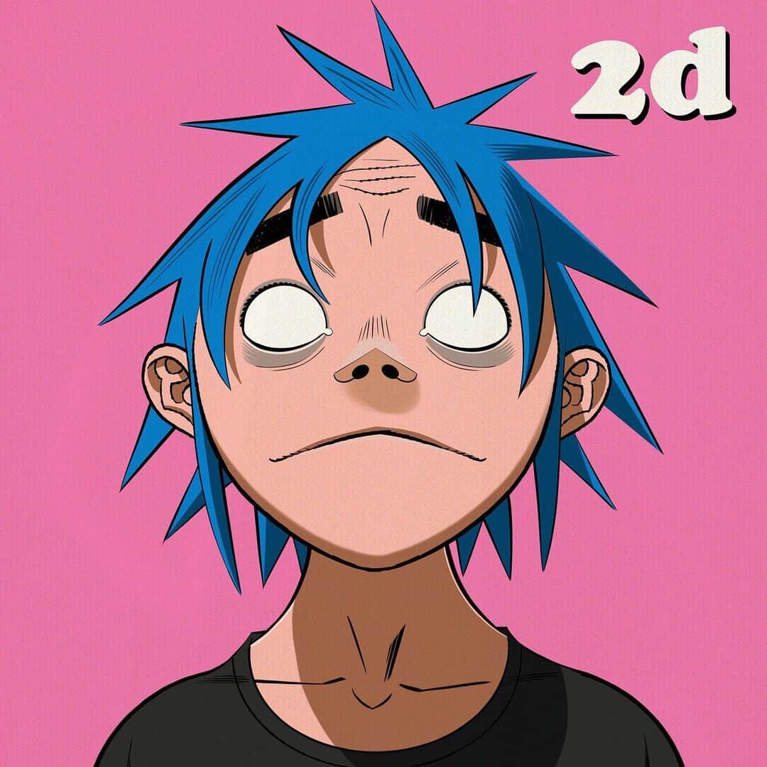 Gorillazのインスタグラム：「"Invent that hat for noses I always planned to invent" - 2D 2D has his 2021 goals, do you? 👃」