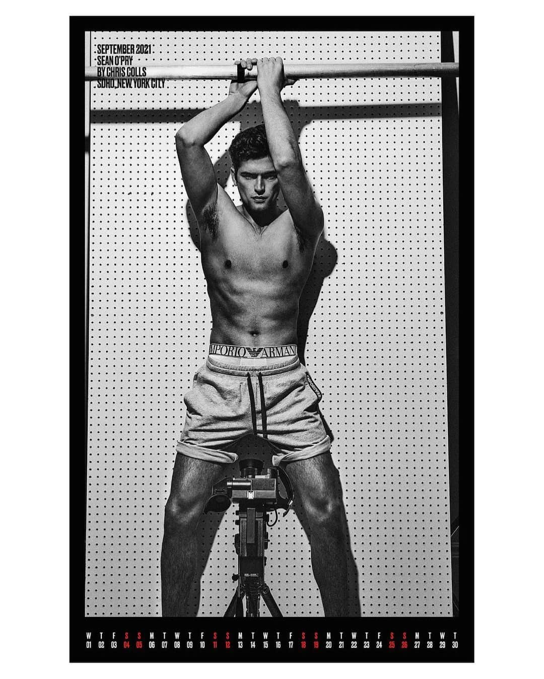 ショーン・オプリーのインスタグラム：「Excited to be featured in the @vmagazine & @vman limited-edition 2021 calendar, created in collaboration with @emporioarmani! With only 1000 copies available, head to the link in bio or shop.vmagazine.com to order your calendar now!  Team Credits: Talent: @seanopry55 (@vnymodels)  Photography: @chriscolls Special Thanks: @jenyrose」