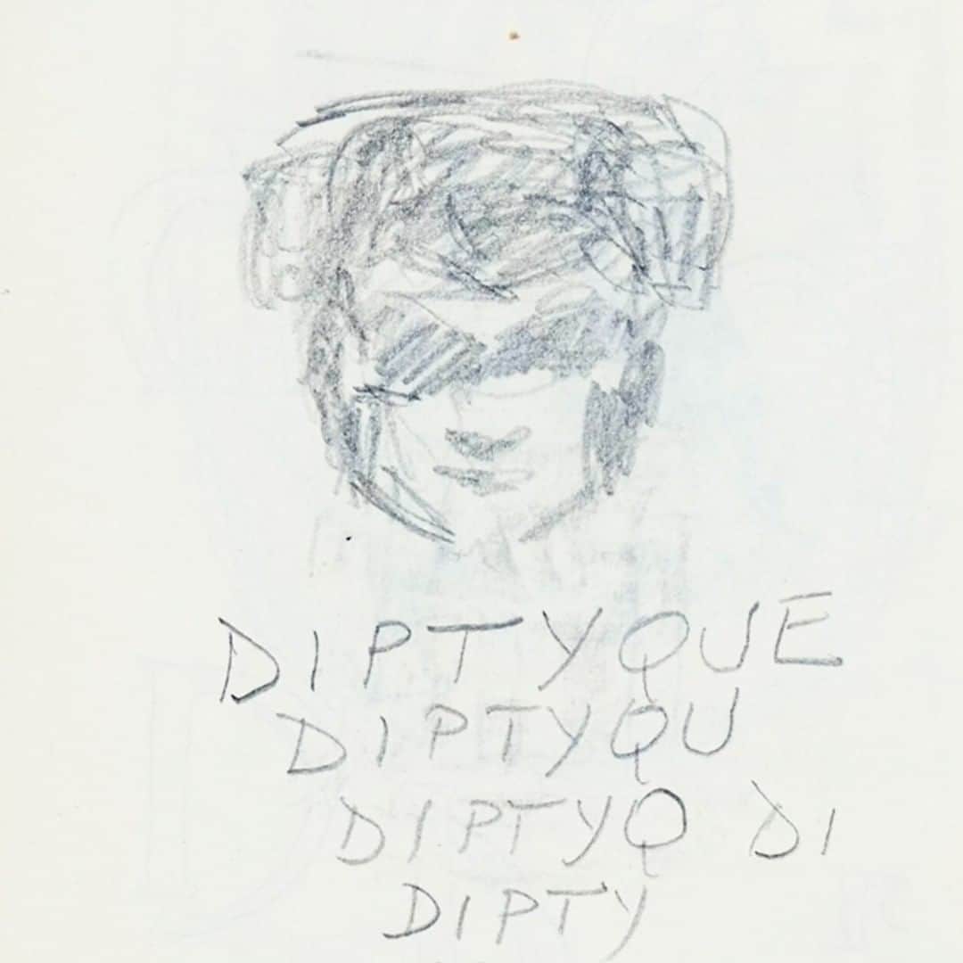 ディプティックさんのインスタグラム写真 - (ディプティックInstagram)「#diptyquearchives A sketch of the diptyque logo, drawn in the '70s by Desmond Knox-Leet.  #diptyqueparis #depuis1961」1月7日 2時16分 - diptyque