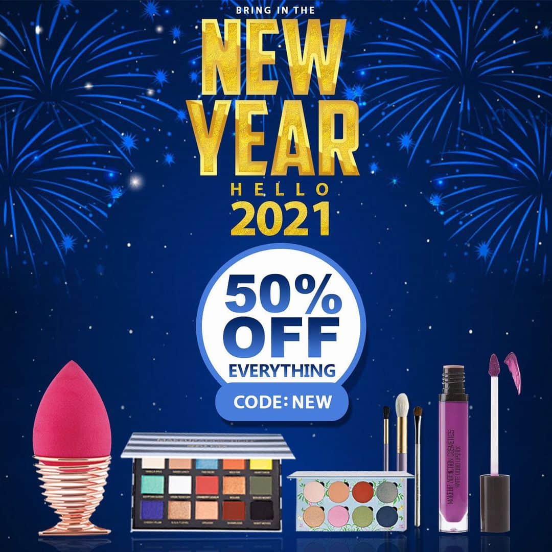 Makeup Addiction Cosmeticsさんのインスタグラム写真 - (Makeup Addiction CosmeticsInstagram)「We didn’t think we would be bringing the new year with another lockdown but here we are!! 🤓 We are having 50% off sitewide for a limited time only so hurry and use code: NEW 🥰🥰 Everything is on sale!  #makeupaddictioncosmetics」1月7日 2時21分 - makeupaddictioncosmetics