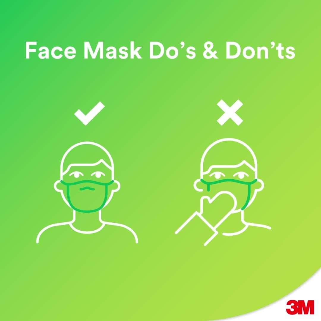 3M（スリーエム）のインスタグラム：「Along with physical distancing, wearing a non-medical face mask is an important way to show you care about your community’s well-being. Follow these simple tips to make sure you wear it right (Learn more via link in bio).」