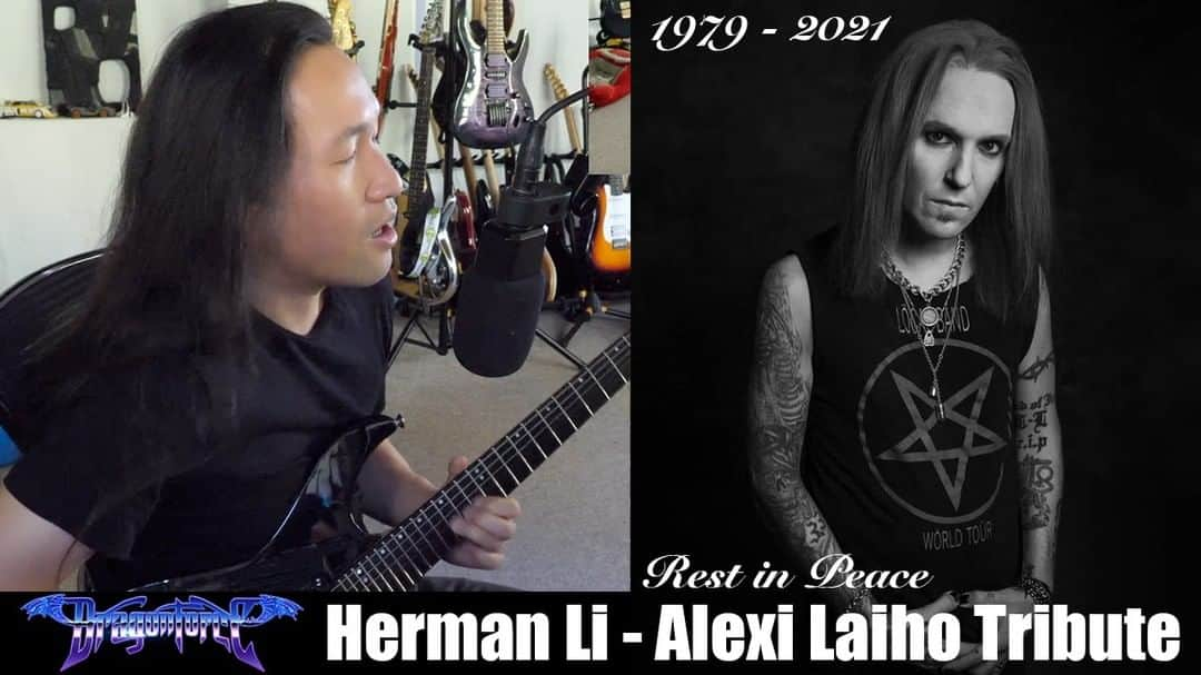 DragonForceさんのインスタグラム写真 - (DragonForceInstagram)「@hermanli - Here is an edit of my long Alexi Laiho Tribute livestream on Twitch. The stream was a place for me and everyone who watched, to share our positive thoughts and stories about Alexi. Rest in Peace Alexi Laiho - Metal Legend, Guitar Hero. Link on bio/stories + dragonforce youtube  #hermanli #dragonforce #alexilaiho @alexilaiho.official #childrenofbodom #bodomaftermidnight」1月7日 2時30分 - dragonforcehq