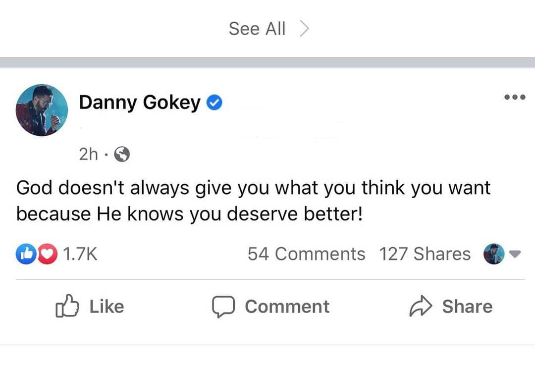 ダニー・ゴーキーさんのインスタグラム写真 - (ダニー・ゴーキーInstagram)「#godknowsbest #godisincontrol」1月7日 4時22分 - dannygokey