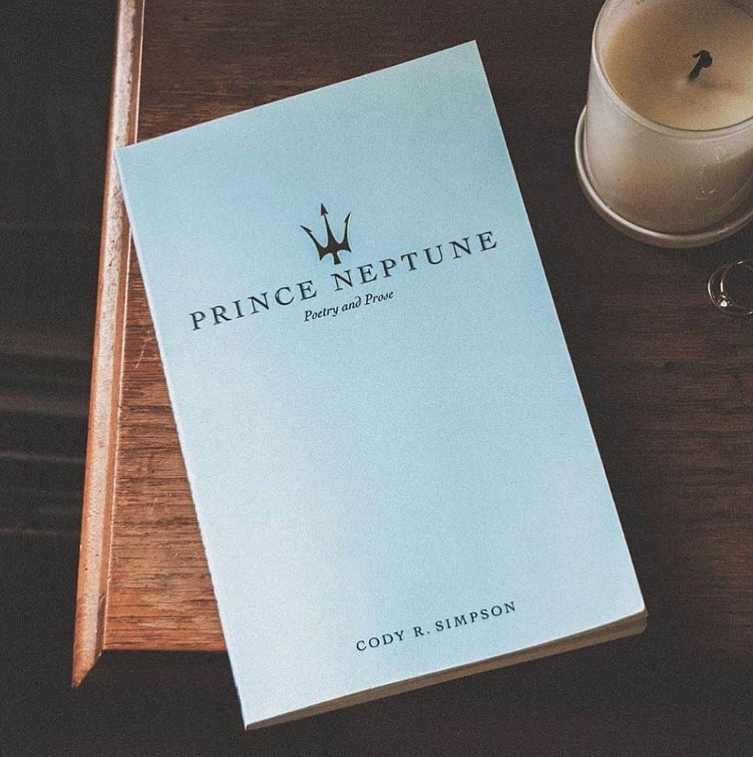 コーディー・シンプソンのインスタグラム：「I am @princeneptunepoet. Get your copy and let me know your favourite piece below! So honoured to be able to share these words with you. CS」