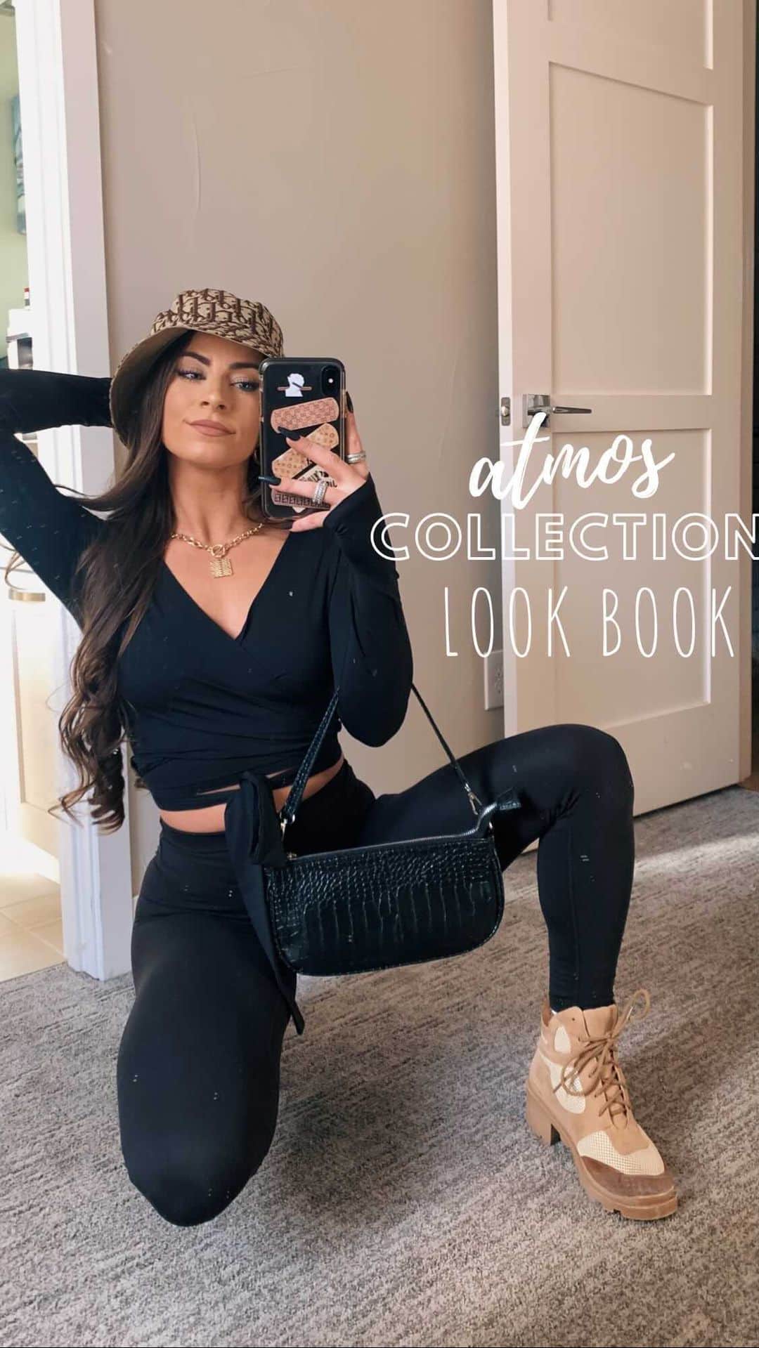 Paige Reillyのインスタグラム：「Putting on an ATMOS fashion show for my dog who decided to lay down on my runway 😂🥺 lol. Here are just a few of manyyyy cute outfits you can put together with this collection which is my favorite thing about the @balanceathletica collections 🙌🏻✨⁣ ⁣ WHICH IS YOUR FAV!? Let me know down below & also let me know if you’d like to see more reels like this 🥰⁣ ⁣ Outfit 1: dancer wrap top in cumulus (size small)⁣ ⁣ Outfit 2: prodigy top in zephyr (size small) & cloud pant in acid rain (size XS)⁣ ⁣ Outfit 3: moxi bra in flare (size small) & cloud pant in dust devil (size XS)⁣ ⁣ Outfit 4: dancer wrap top in midnight (size small) & cloud pant in midnight (size XS)⁣ ⁣ Outfit 5: affirmation hood in cumulus (size small) & affirmation pant in cyclone (size XS)⁣ ⁣ Outfit 6: moxi bra in cumulus (size small) & cloud pant in avalanche (size XS)⁣ ⁣ Outfit 7: moxi longline bra in midnight (size small)⁣ ⁣ Launch date is TBA so stay tuned 🤍」
