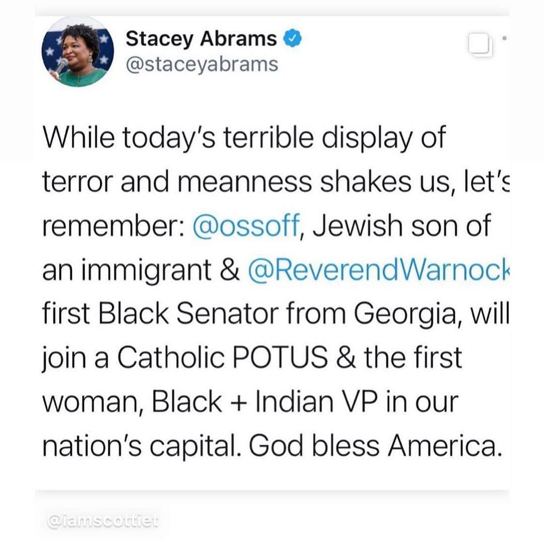 ジェリー・ライアンのインスタグラム：「AMEN! @staceyabrams @raphaelwarnock @jonossoff」