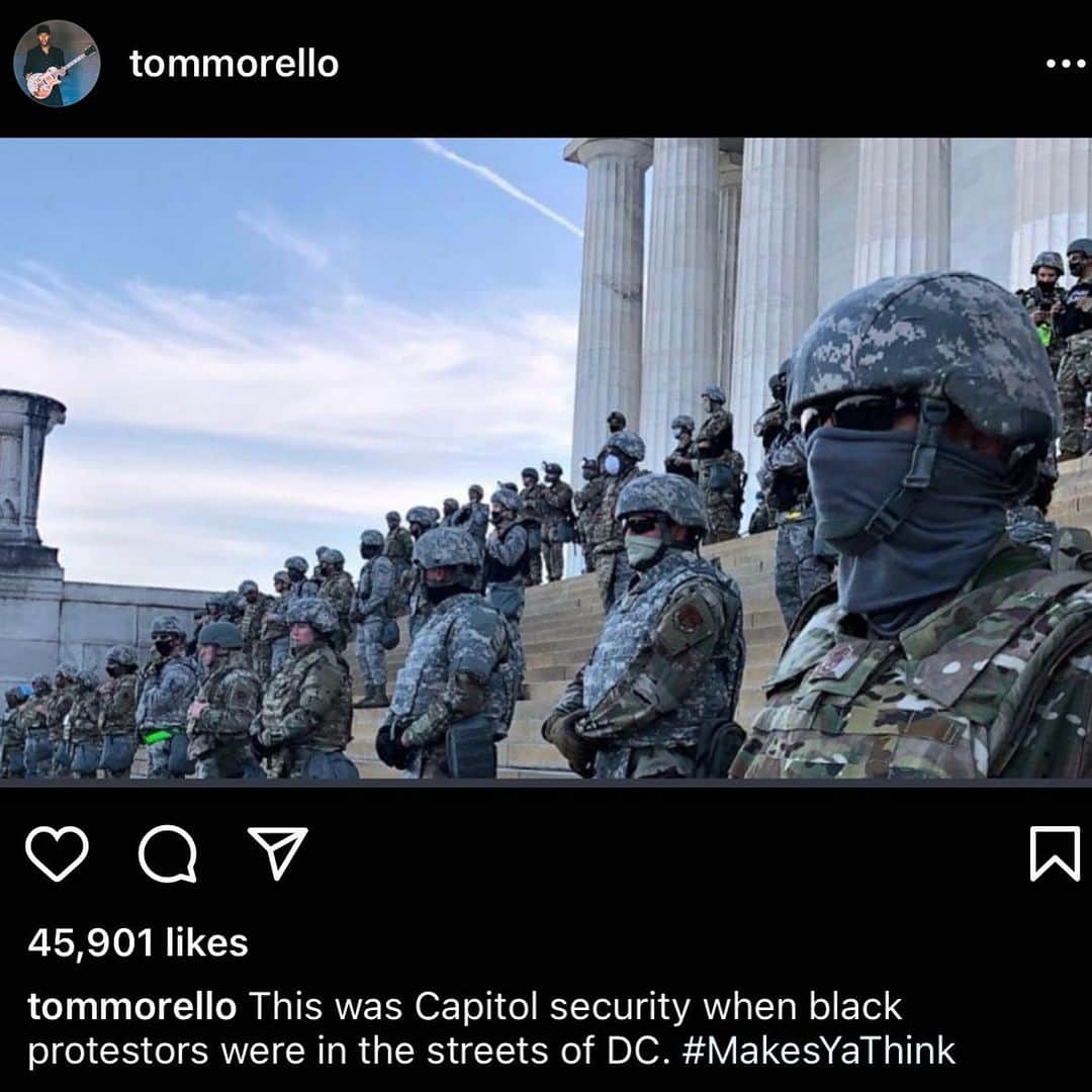 Shepard Faireyのインスタグラム：「I can’t put it any better than my friend, activist and musician @tommorello! I guess the enforcement of law and order is only for the people who disagree with Trump.  -Shepard」