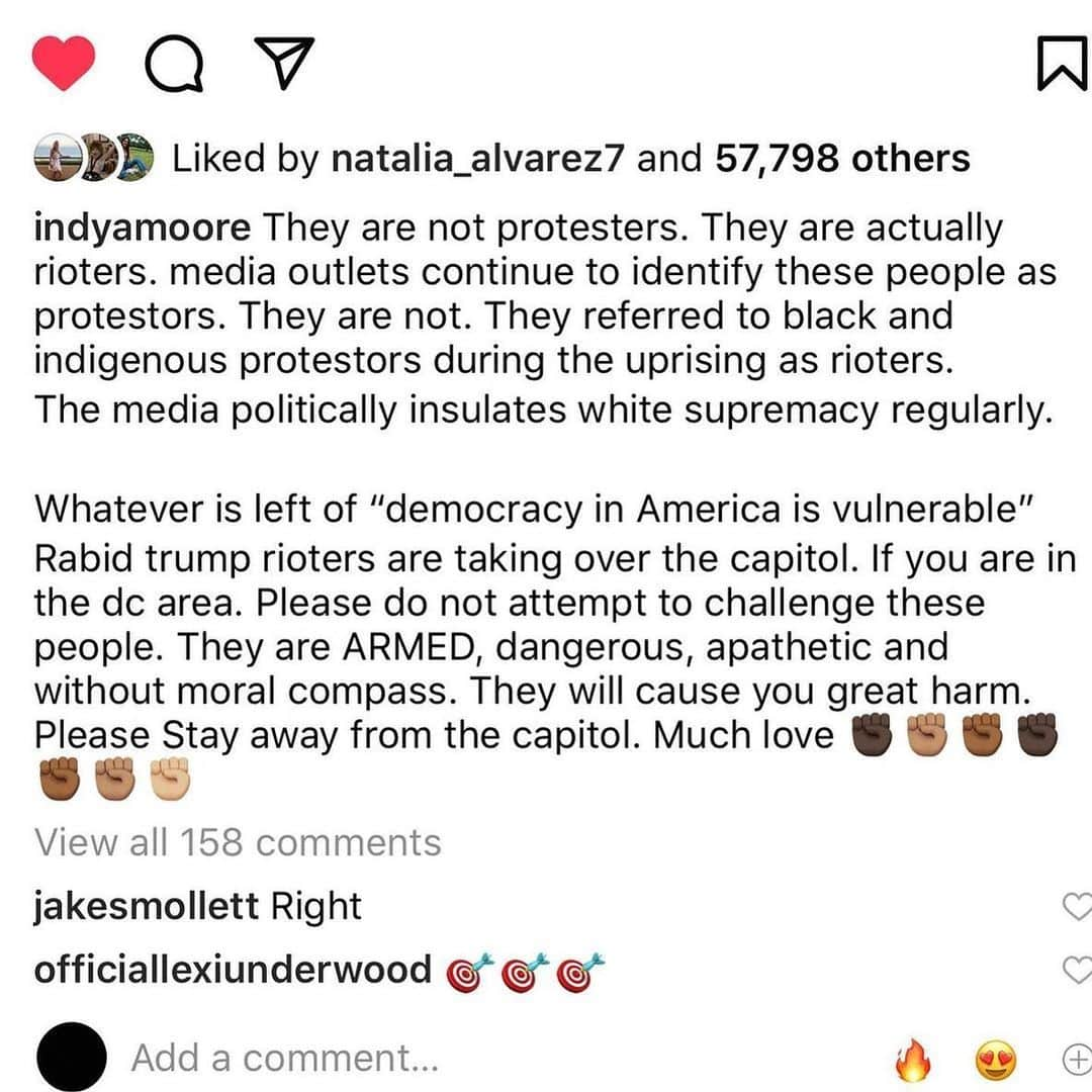 デミ・ロヴァートさんのインスタグラム写真 - (デミ・ロヴァートInstagram)「Horrible day for our country. I have no words right now while watching the news.   Reposting images from @laurenjauregui」1月7日 7時31分 - ddlovato