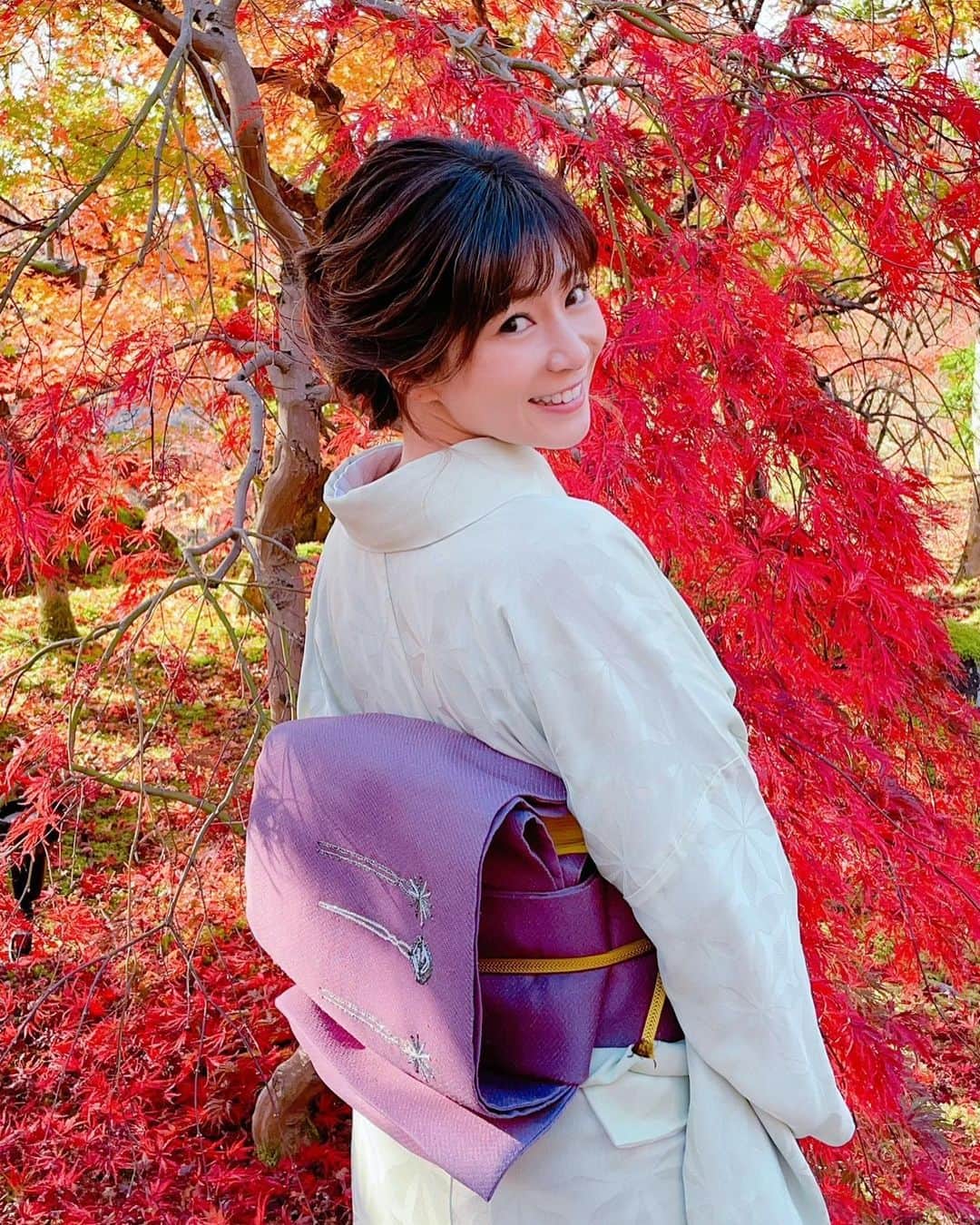 船越真衣のインスタグラム：「今年もよろしくお願い致します💓  #京都 #新年 #あけましておめでとうございます #着物　 #kimono」
